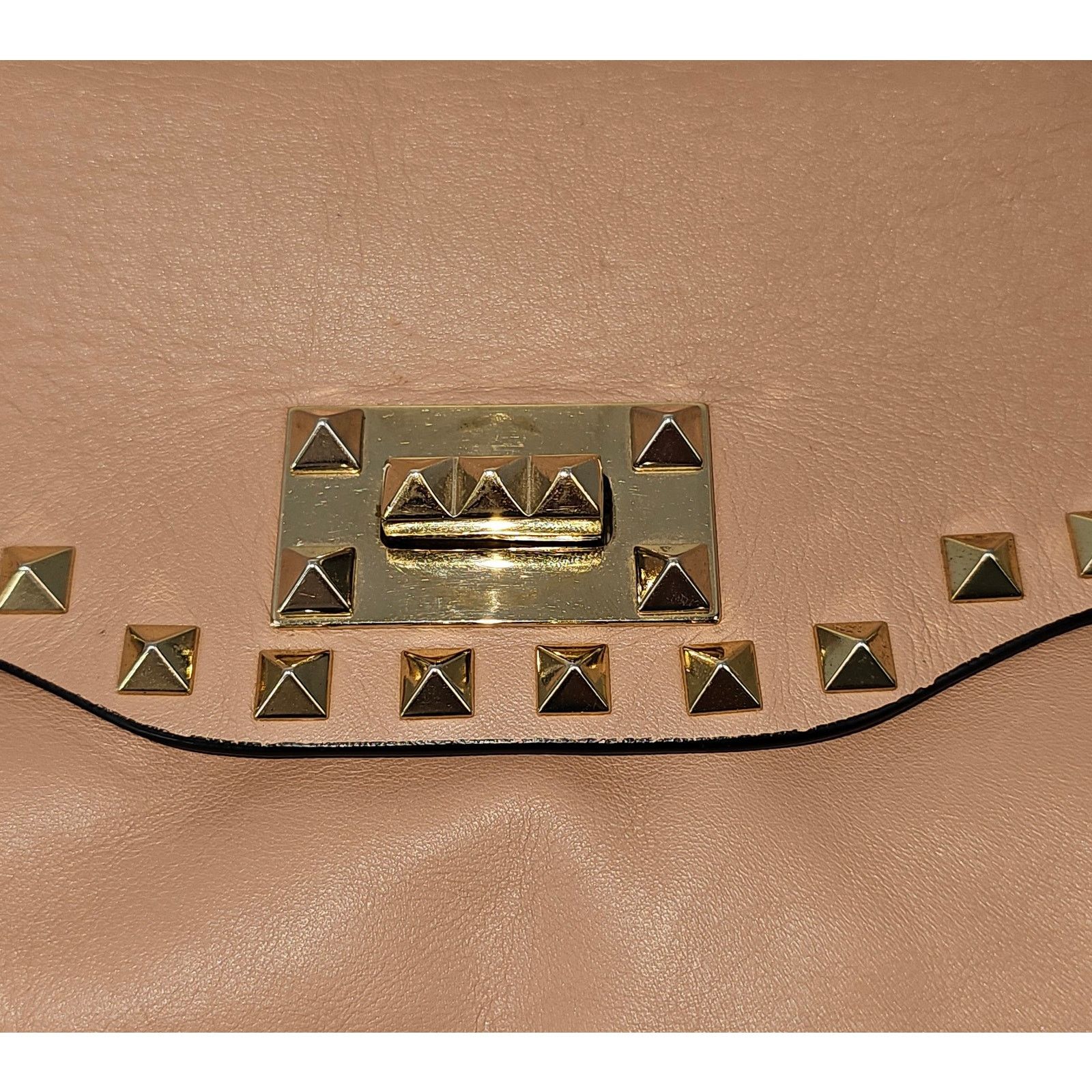 Valentino Valentino Taupe Leather Rockstud Crossbody Bag Size ONE SIZE - 9 Thumbnail