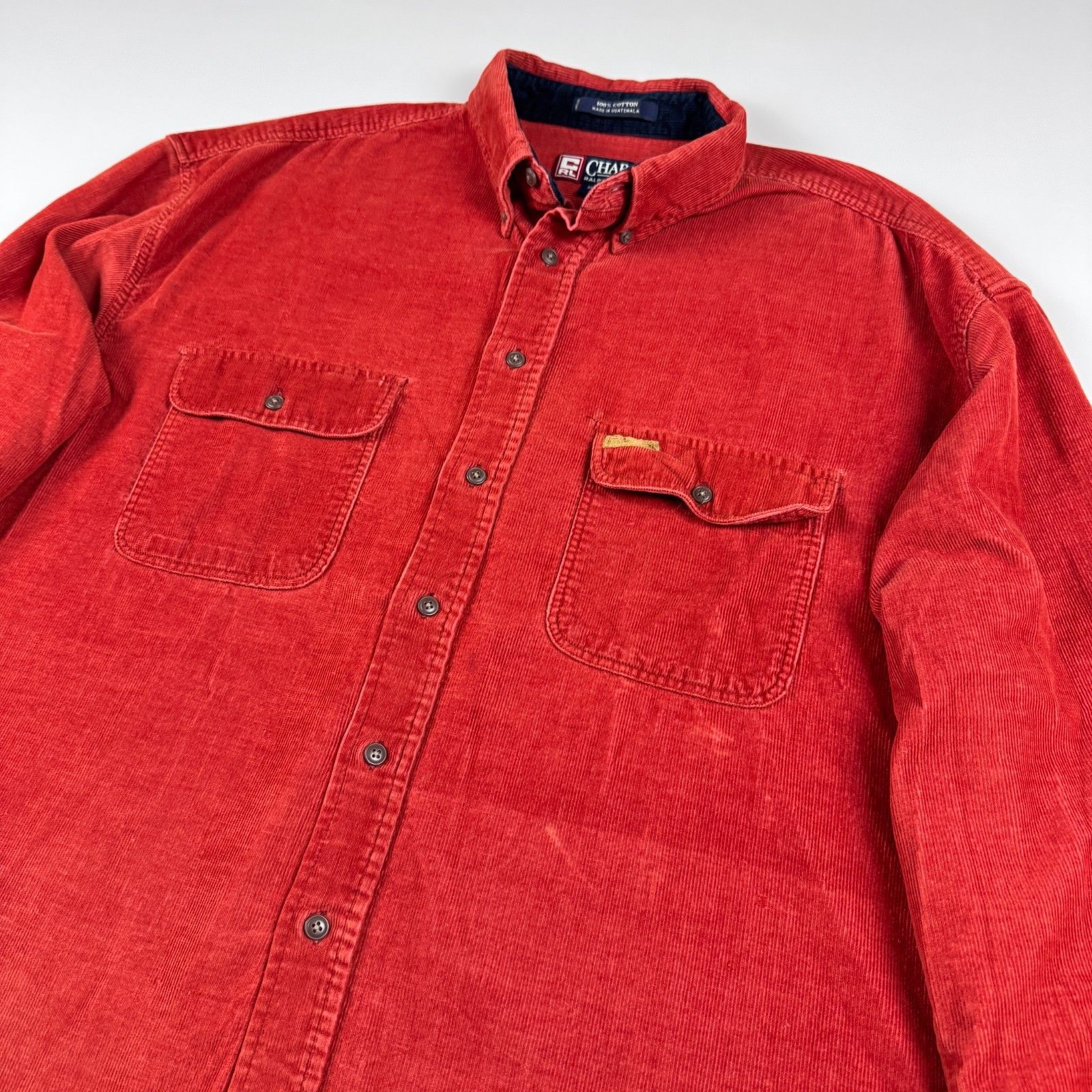Chaps Ralph Lauren Chaps Ralph Lauren Corduroy Shirt XL Red Preppy 90s Workwear Size US XL / EU 56 / 4 - 4 Thumbnail