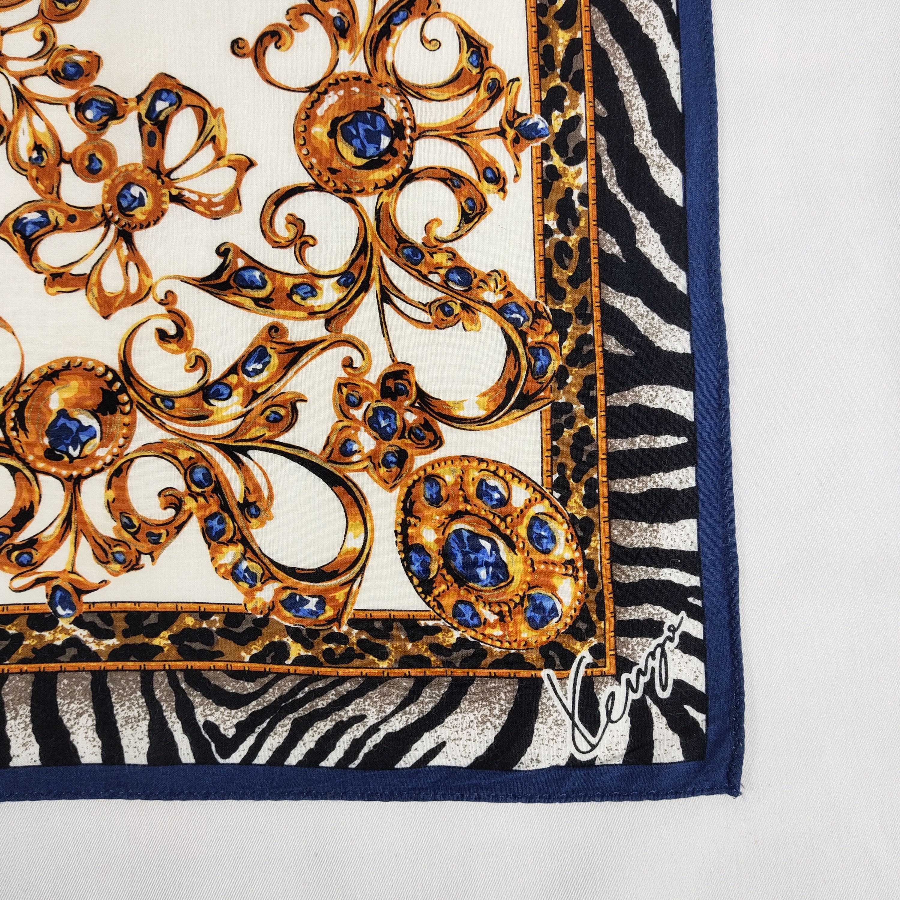 Kenzo × Vintage Kenzo Handkerchief / Neckerchief / Bandana FZ066 Size ONE SIZE - 5 Thumbnail