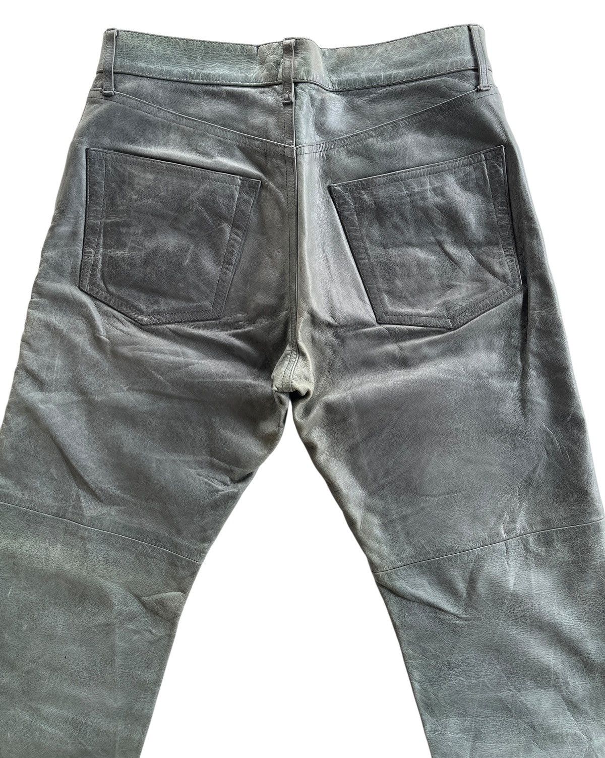 PPFM PPFM Dirty Green Leather Pants Size US 30 / EU 46 - 8 Thumbnail