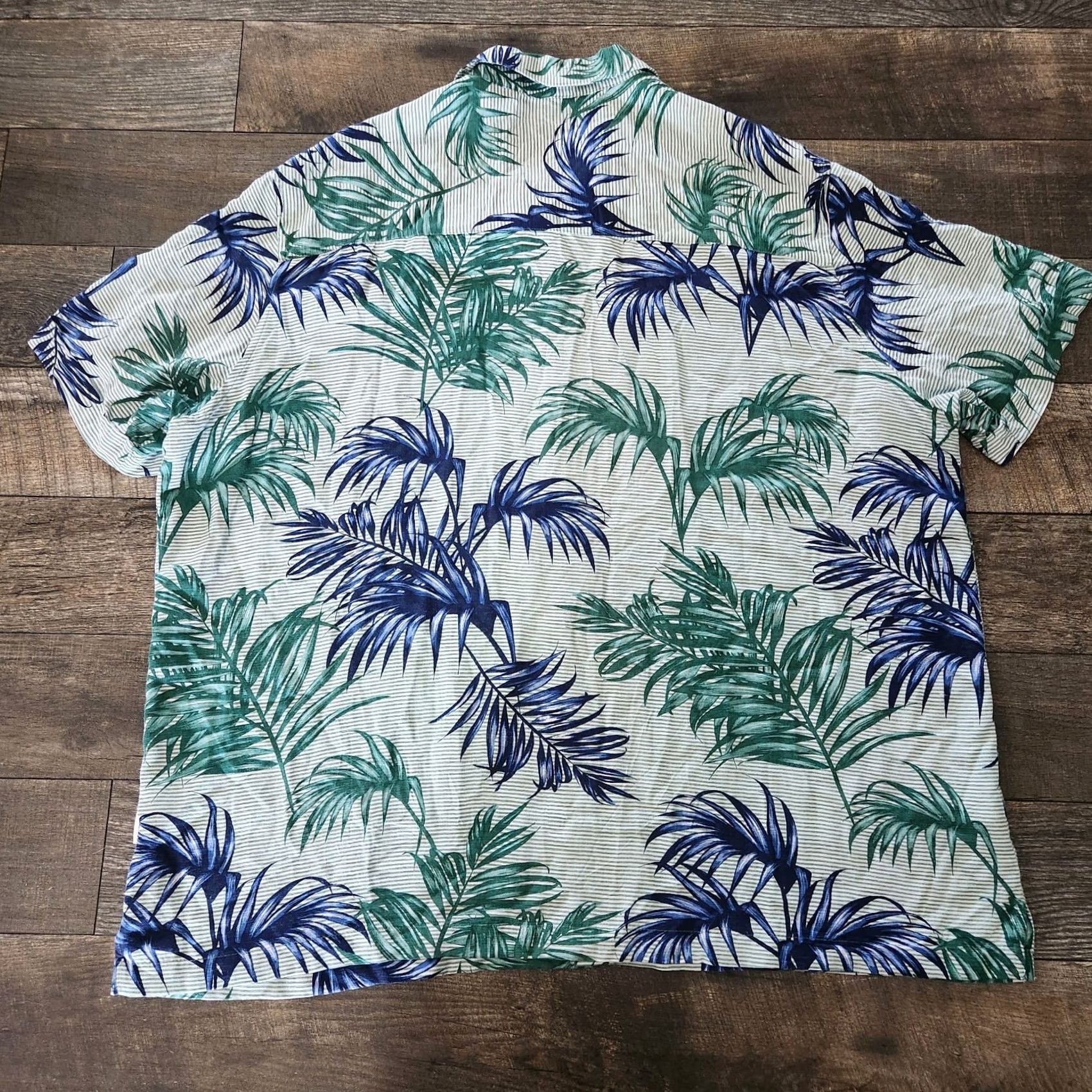 Cubavera Cubavera Hawaiian Shirt Mens XXL Tropical Palms AOP Blue Green Beach Size US XXL / EU 58 / 5 - 6 Thumbnail