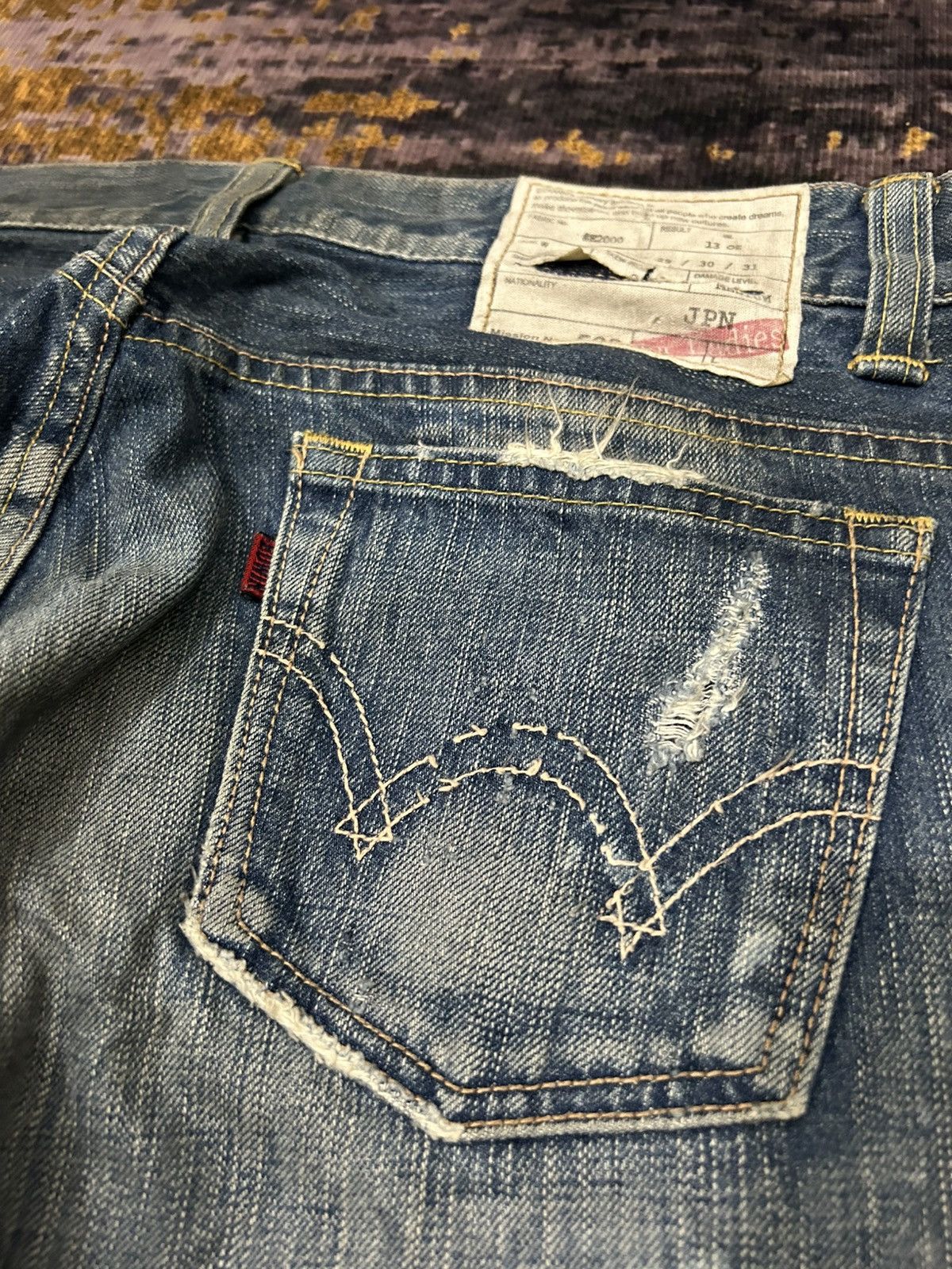 Hysteric Glamour Edwin Japan Studded Distressed Jeans Size US 32 / EU 48 - 16 Thumbnail