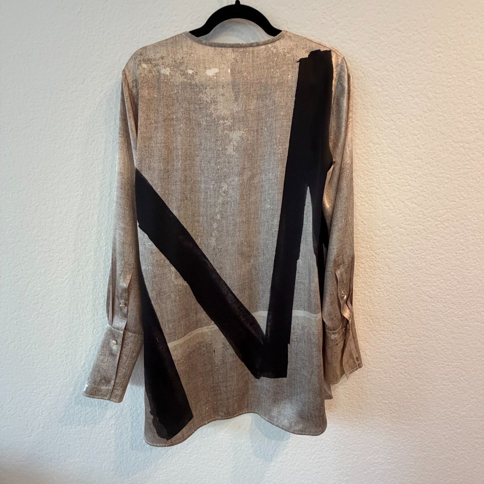 Max Mara Max Mara Silk Tunic Top Art Print Italian Designer Size M Size M / US 6-8 / IT 42-44 - 6 Thumbnail