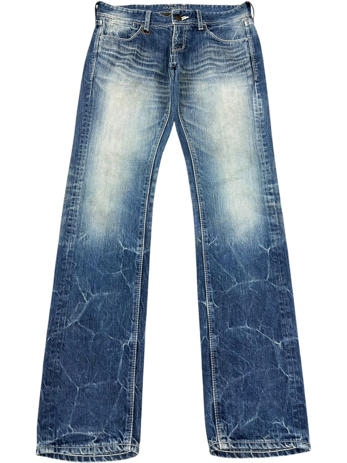 Japanese Brand Vintage Vanquish X Murder Licence Mud Faded Wash Jeans Size US 32 / EU 48 - 1 Thumbnail
