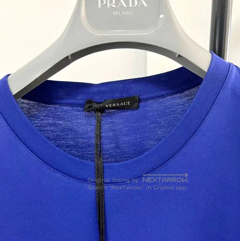 Versace Versace Summer Blue Cotton Men’s T-Shirt . Size US L / EU 52-54 / 3 - 3 Thumbnail