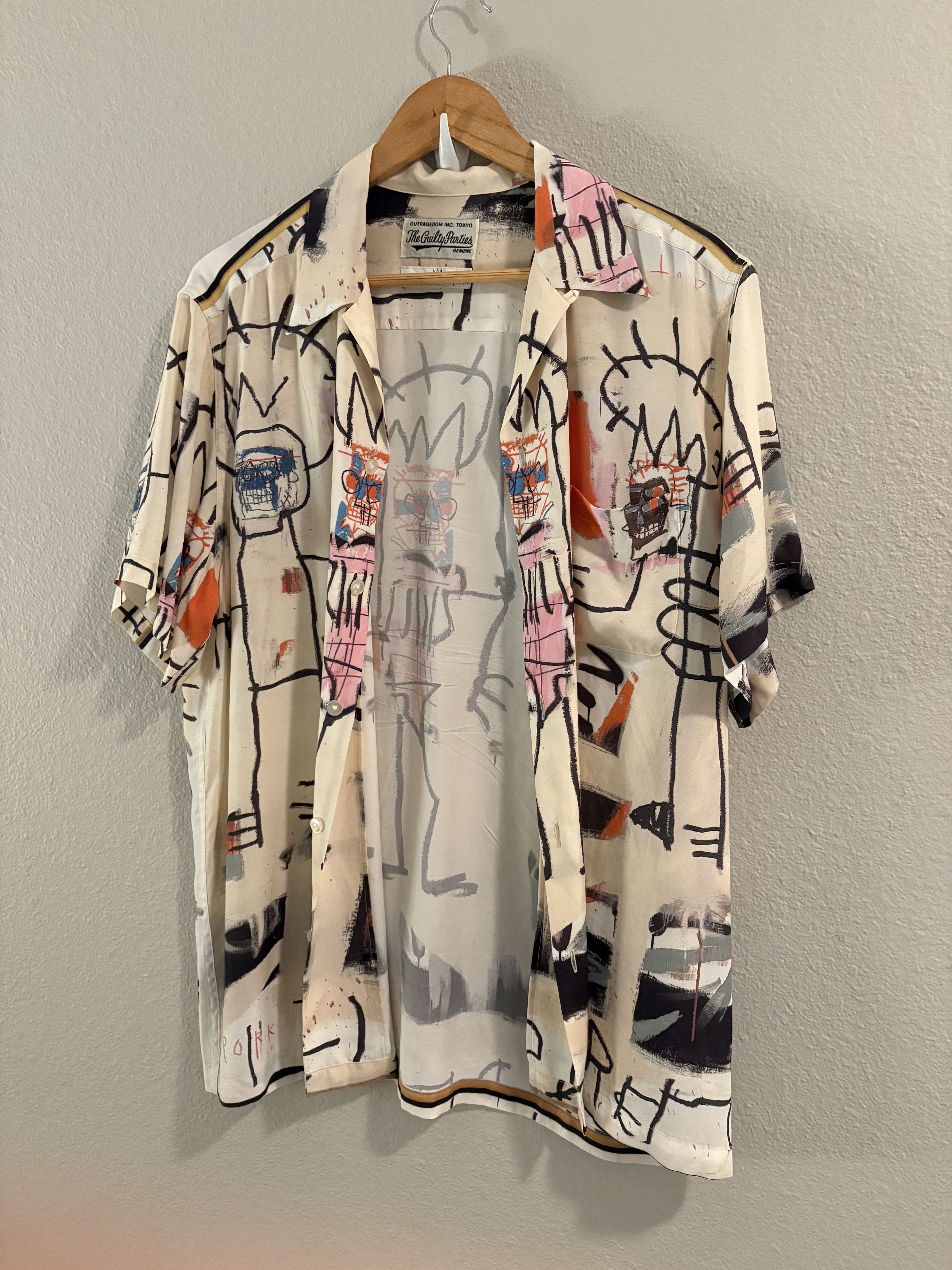 Wacko Maria Jean-Michel Basquiat Hawaiian SS Shirt (Type-3) Size US L / EU 52-54 / 3 - 1 Thumbnail
