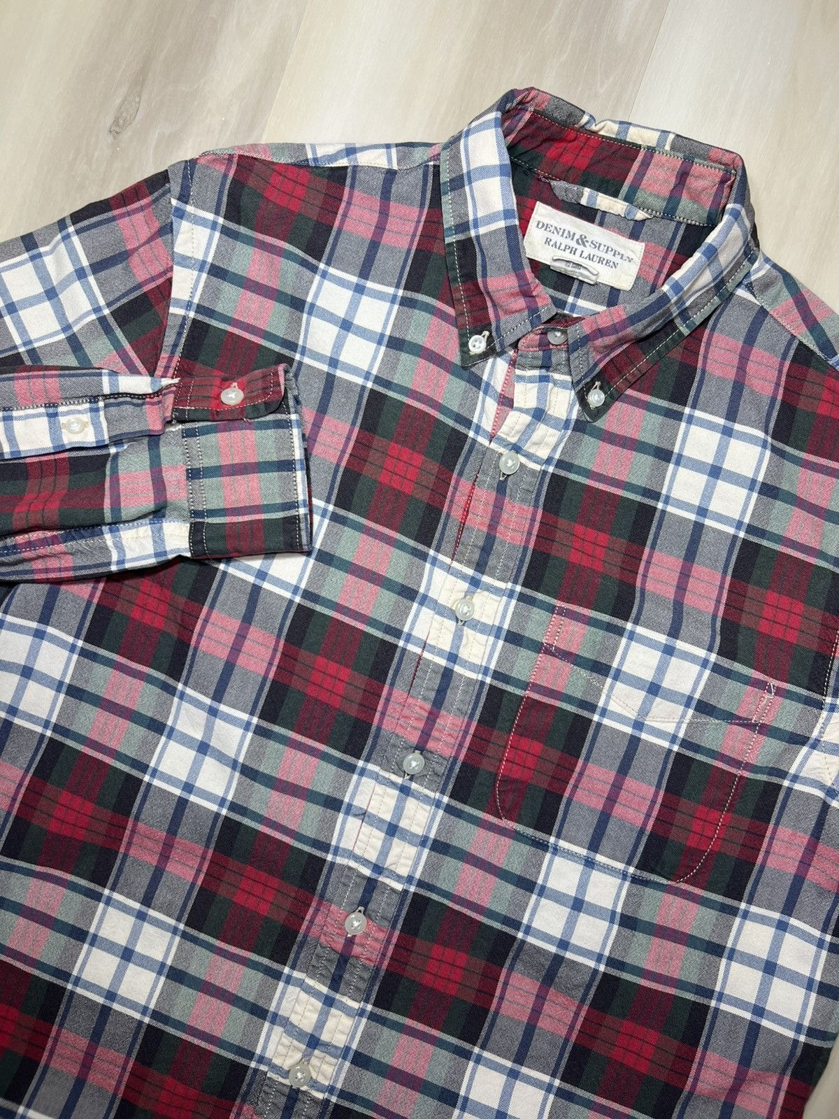 Denim & Supply Ralph Lauren Denim Supply Ralph Lauren Shirt Men’s Small Red Black Plaid Size US S / EU 44-46 / 1 - 1 Thumbnail