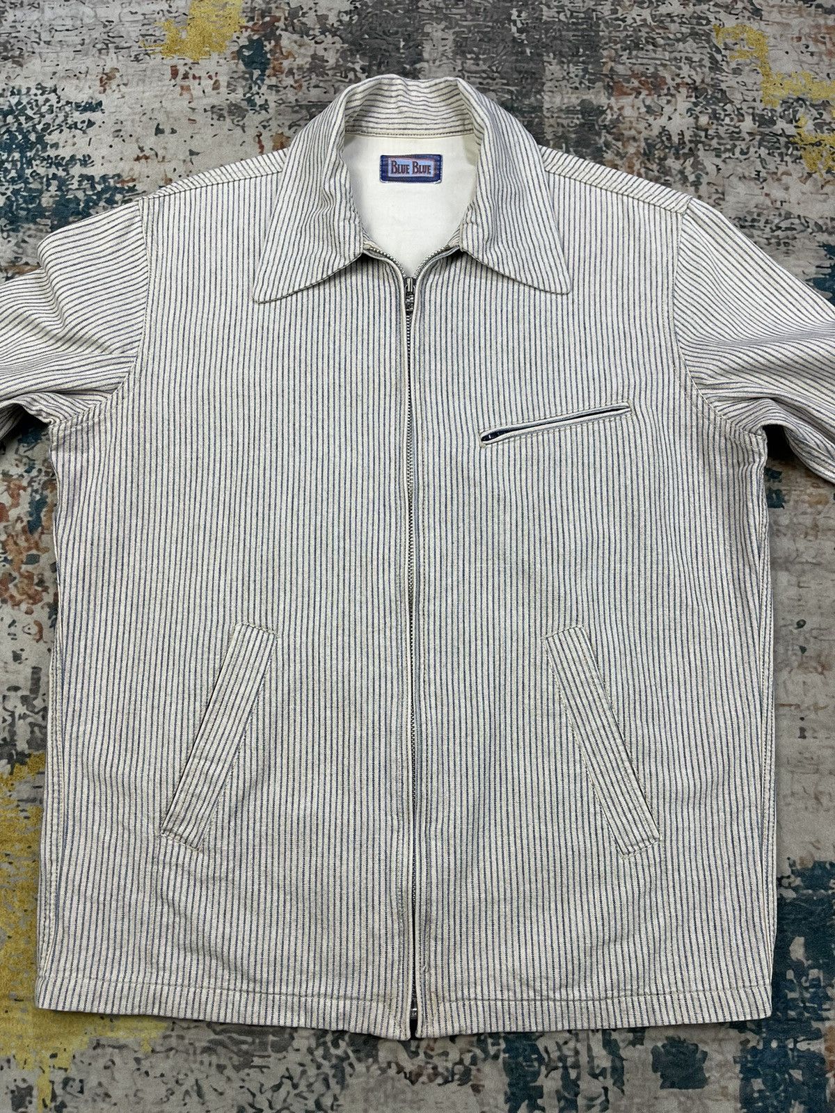 Blue Blue Japan Vtg Blue Blue Japan Hickory Stripe Work Jacket Size US XS / EU 42 / 0 - 6 Thumbnail