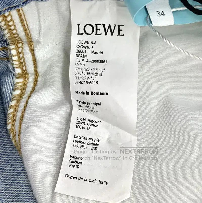 Loewe Loewe Blue Cotton Women's Denim Pants . Size 22" - 7 Thumbnail