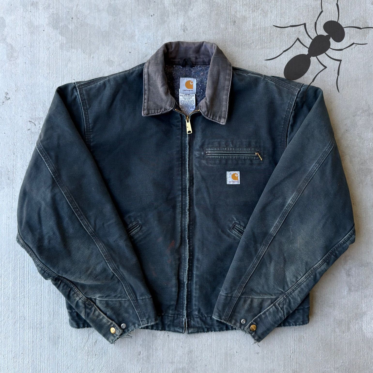 Carhartt × Vintage Vintage Y2K Carhartt J01 black Detroit work wear jacket Size US XL / EU 56 / 4 - 1 Thumbnail