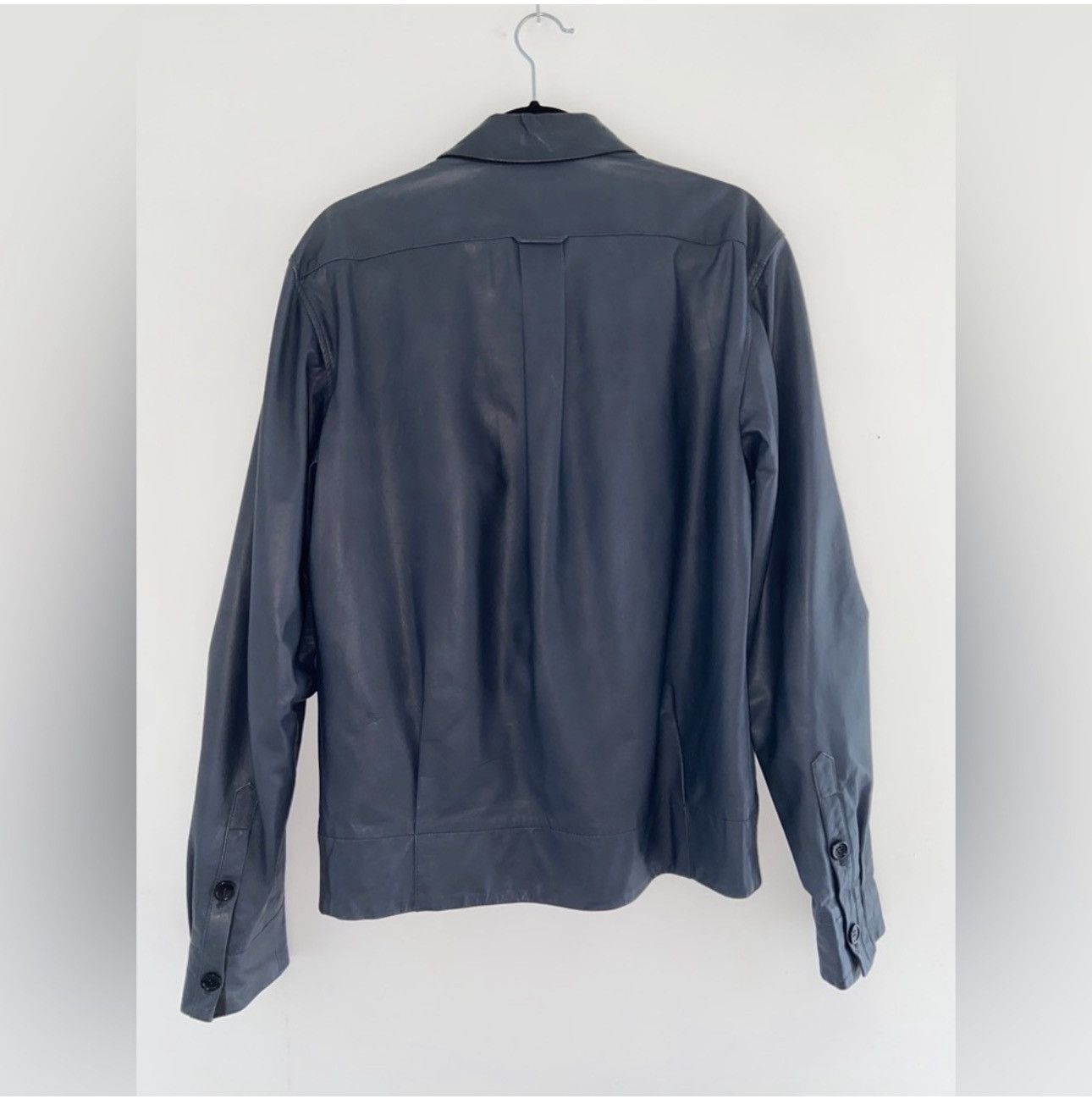 Alexander McQueen Alexander McQueen leather jacket XXL Blue UNI​​​ Vintage Lux Size XXL / US 16-18 / IT 52-54 - 2 Thumbnail