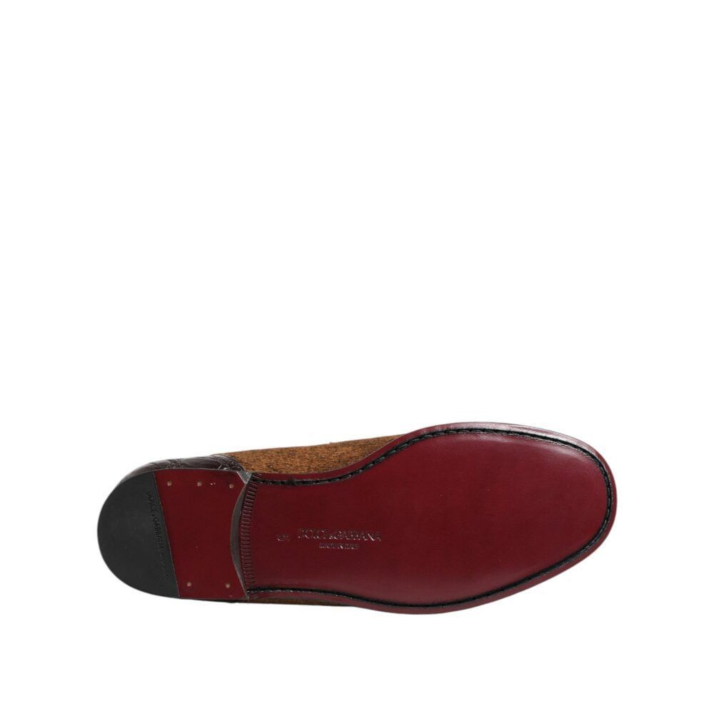 Dolce & Gabbana Dolce & Gabbana Brown Loafers Leather Slip On Men Dress Shoe Size US 6 / EU 39 - 8 Thumbnail