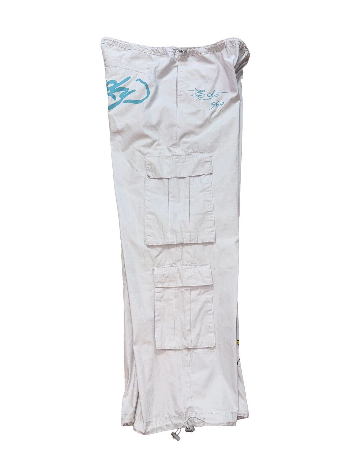 Ed Hardy Ed Hardy Butterflies Poplin Cargo Pants Light Grey LARGE Size 32" / US 10 / IT 46 - 7 Thumbnail