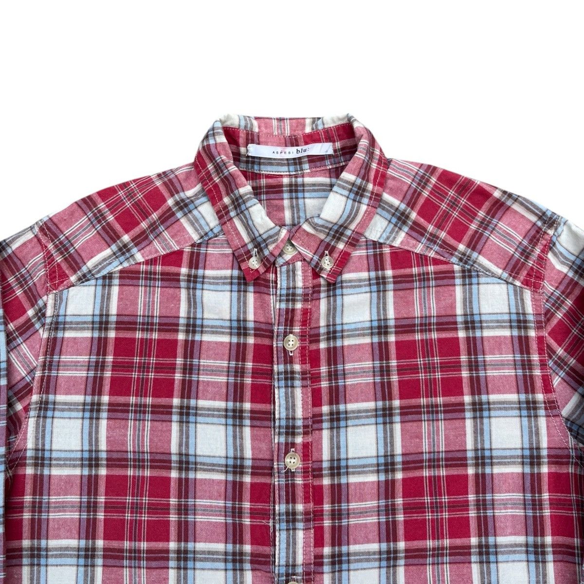 Beams Plus × Engineered Garments Aspesi Blu Garments Plaid Button Up Shirt Size US M / EU 48-50 / 2 - 2 Thumbnail