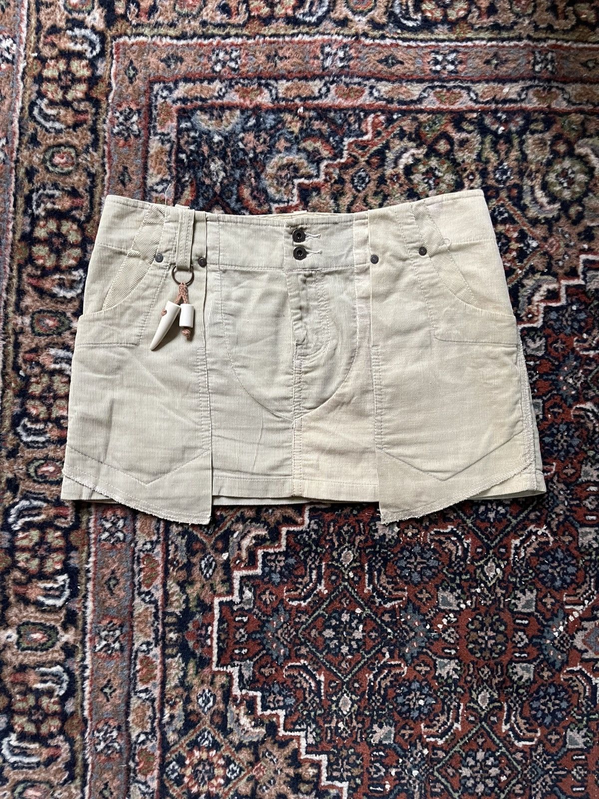 Diesel Vintage Diesel Corduroy Mini Skirt Asymmetric y2k Size 26" / US 2 / IT 38 - 1 Thumbnail