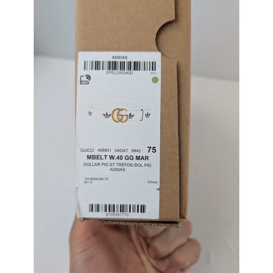 Adidas × Gucci o1rshd1 Size: 75 / M Belt W.40 GG Mar in Cream Size 30 - 18 Thumbnail