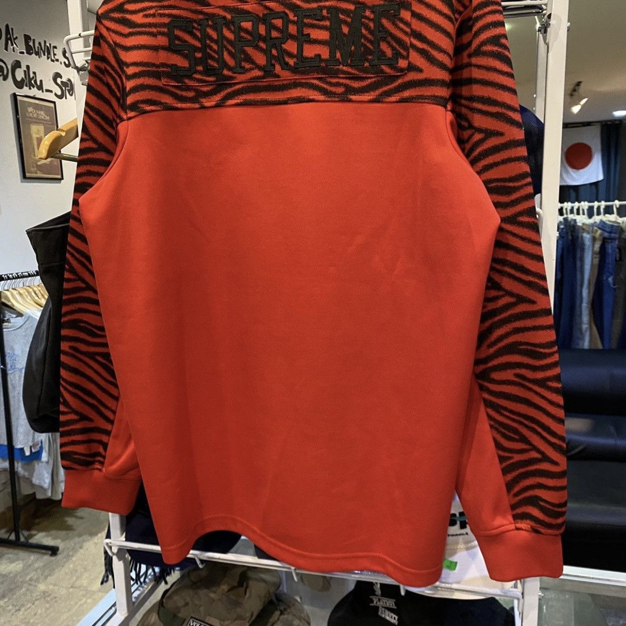 Supreme Supreme Zebra L/S Top Red Fall/Winter 2019 New Size US M / EU 48-50 / 2 - 4 Thumbnail