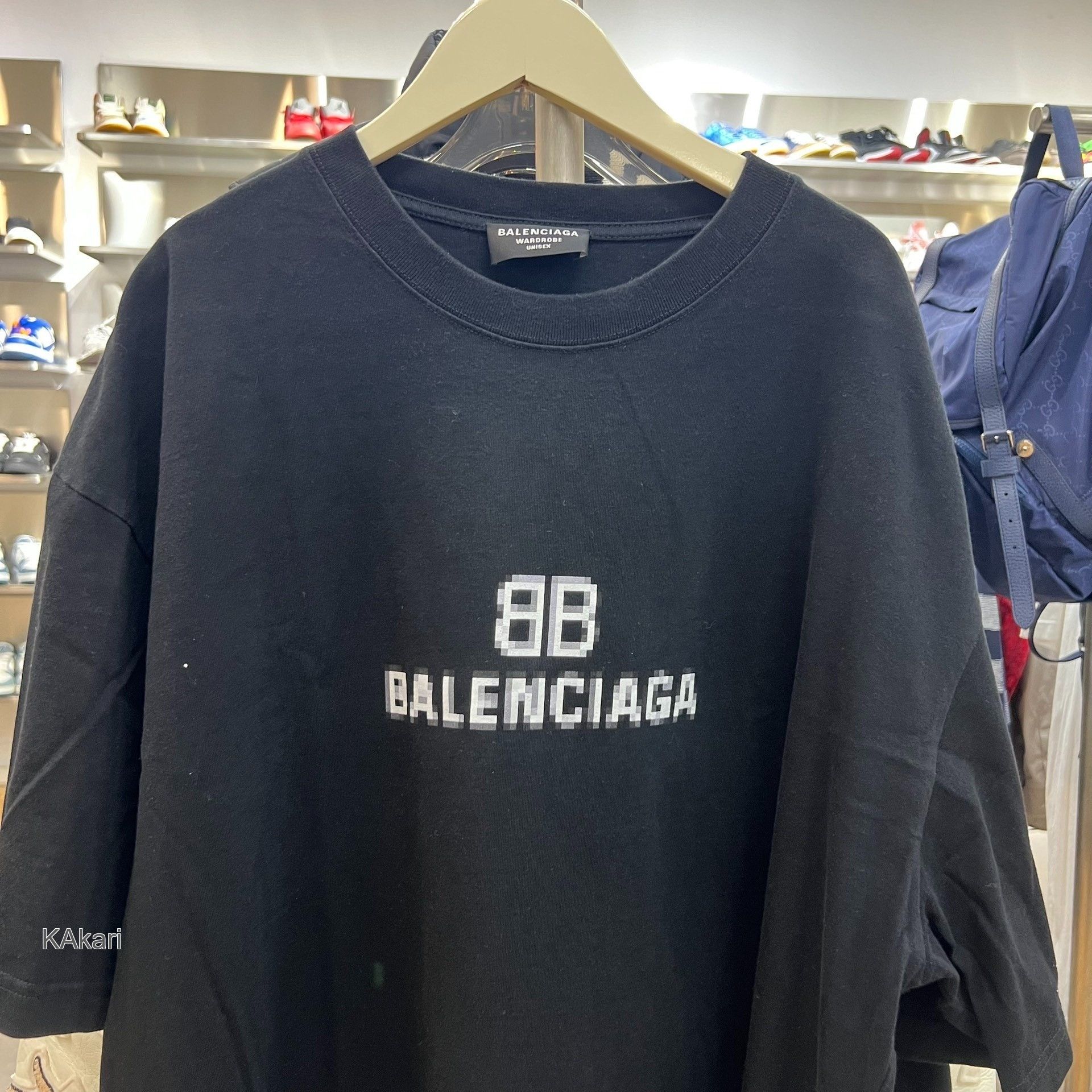 Balenciaga Balenciaga Mosaic Blur Logo BB T-Shirt Size US XL / EU 56 / 4 - 2 Thumbnail