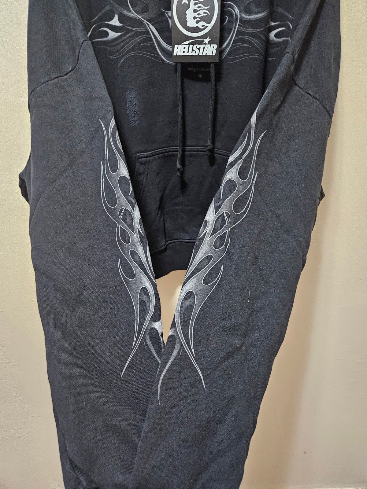 HELLSTAR ComplexCon Dark Ohm Baggy Distressed Hoodie Size US L / EU 52-54 / 3 - 3 Thumbnail