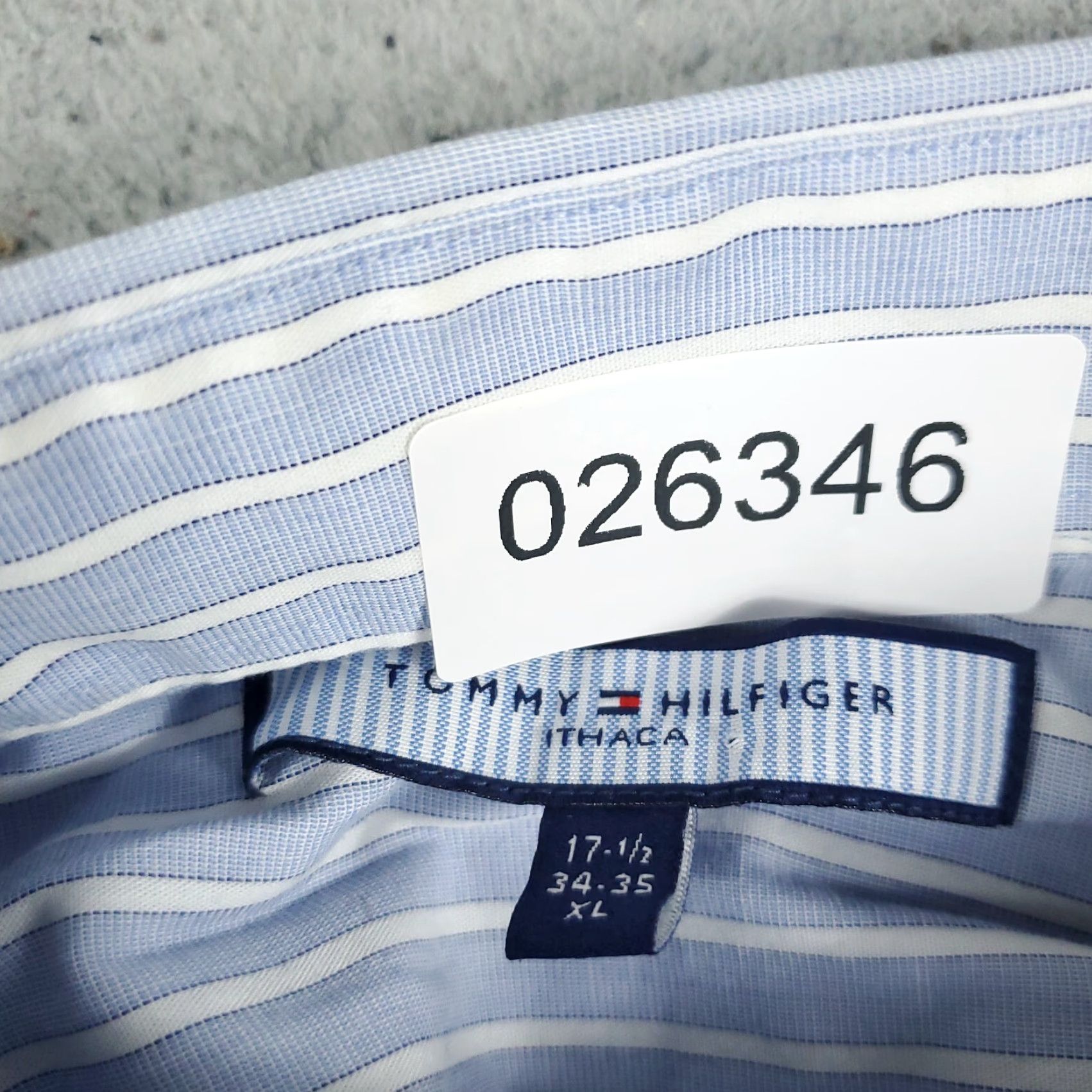 Tommy Hilfiger Tommy Hilfiger Shirt Mens XL Blue White Striped Button-Up Long Sleeve Size US XL / EU 56 / 4 - 8 Thumbnail