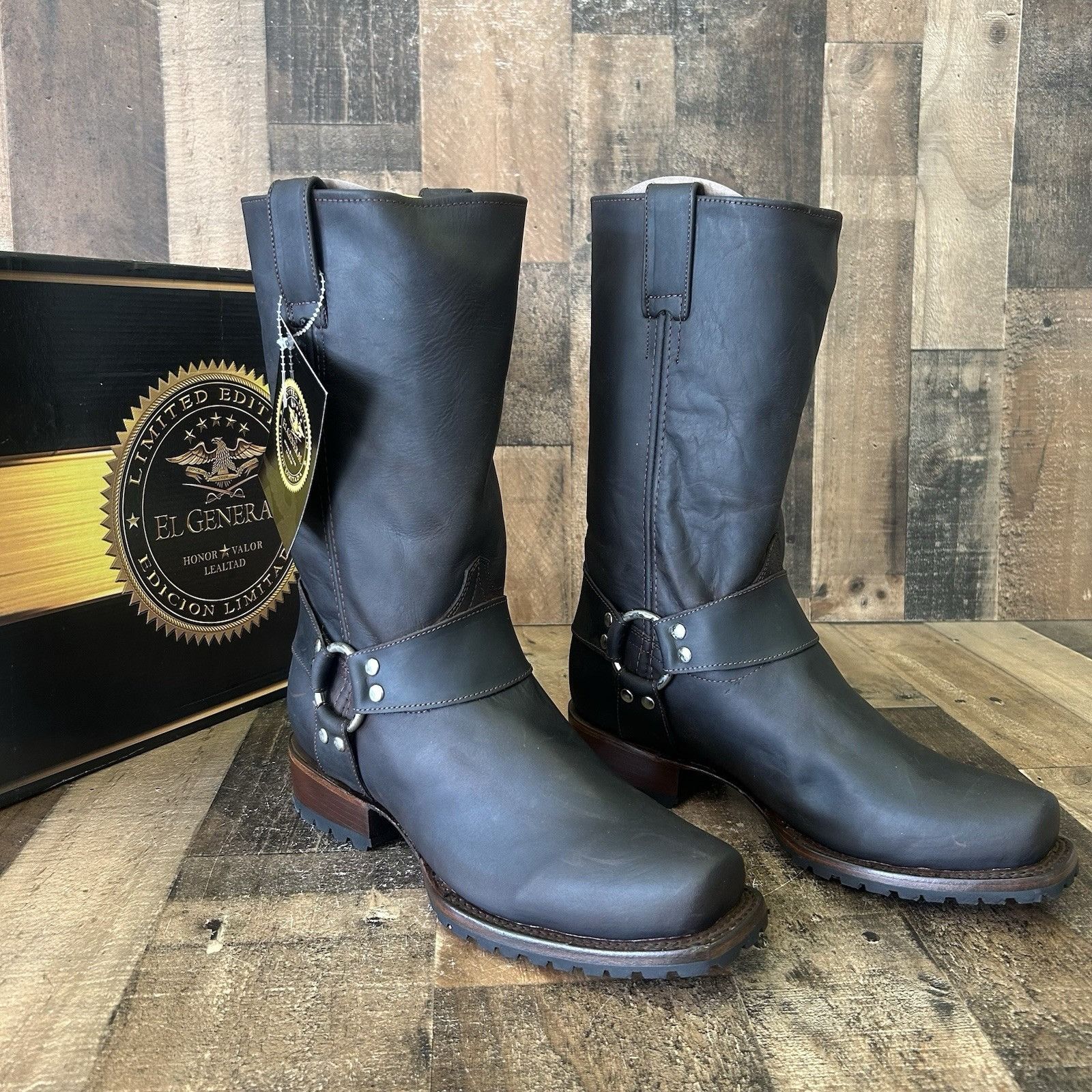 Vintage El General Buckle Harness Brown Boots Mens 10.5 Size US 10.5 / EU 43-44 - 1 Thumbnail