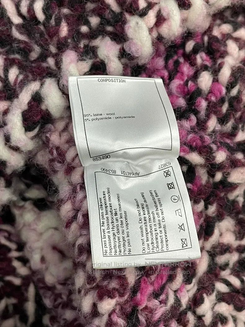 Chanel Chanel Purple striped chain rolled-edged thick knitted ves Size XXS / US 00 / IT 34 - 8 Thumbnail