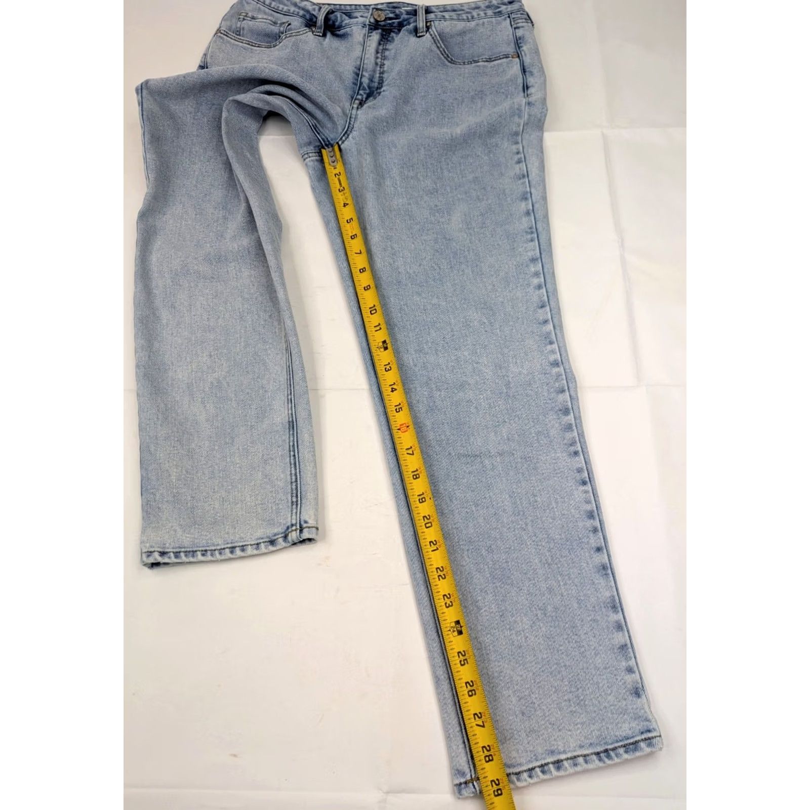 Vintage Seven7 Slim Straight Jeans Women Lynx Light Wash 10 XS? Size 32" / US 10 / IT 46 - 3 Thumbnail