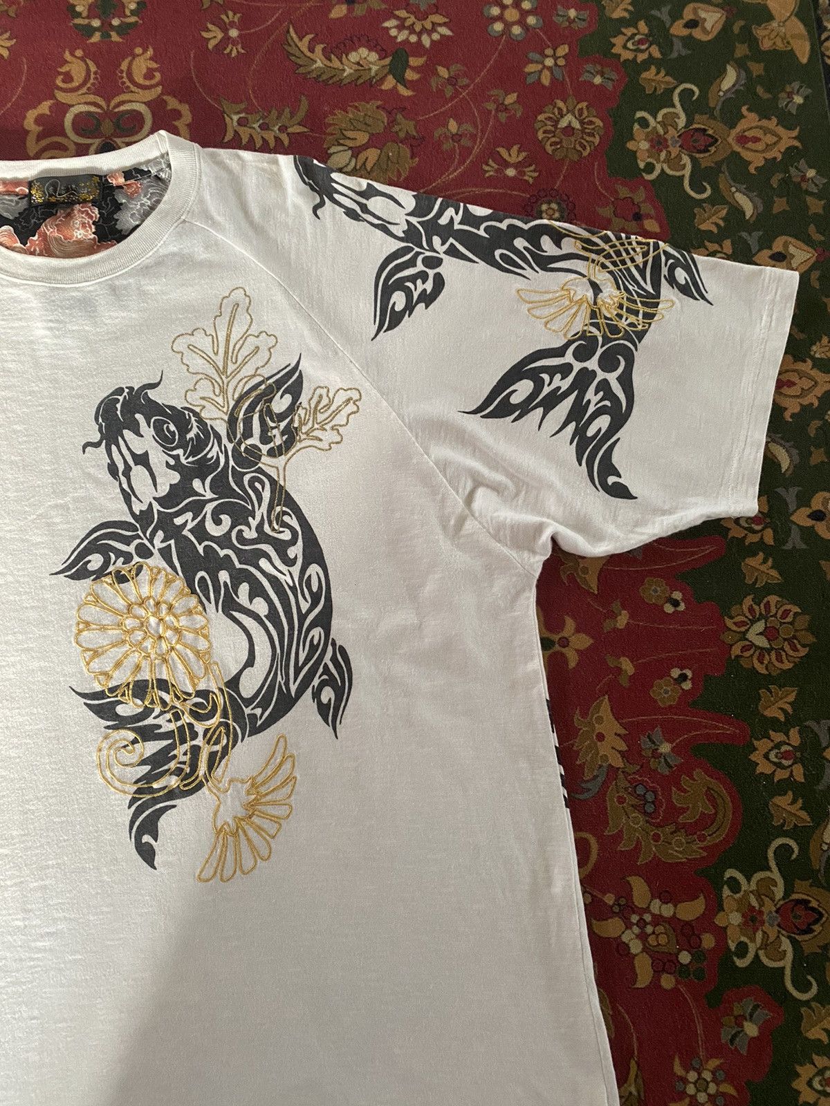 Japanese Brand Vintage Sukajan Fish Koi Japan Nice Design Size US XXL / EU 58 / 5 - 3 Thumbnail