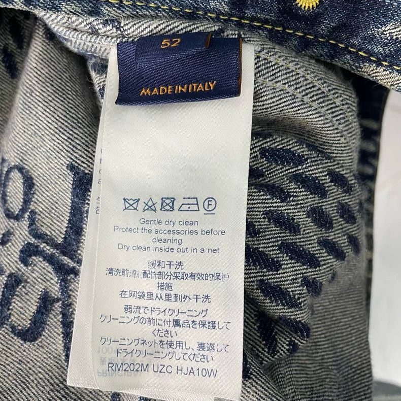 Louis Vuitton Louis Vuitton Blue jacket with full logo jacket 2501-Nextar Size US L / EU 52-54 / 3 - 3 Thumbnail