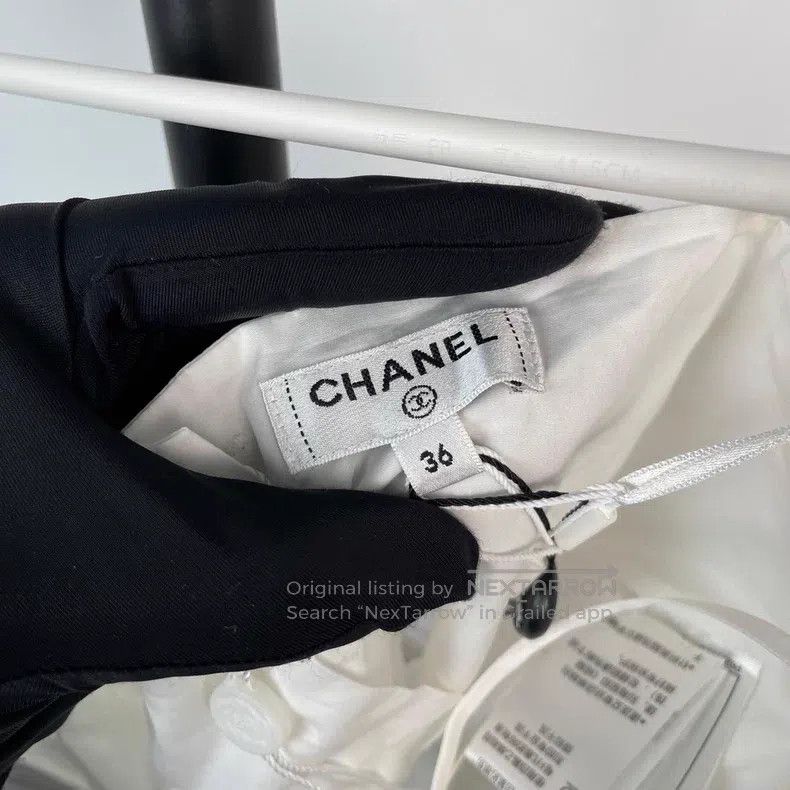 Chanel Chanel 20C white bow chest strap Size XS / US 0-2 / IT 36-38 - 4 Thumbnail
