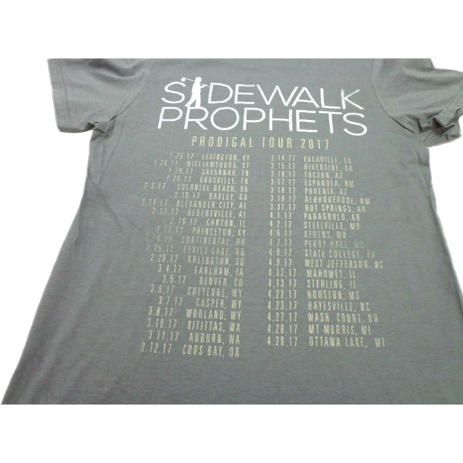 Anvil VINTAGE The Sidewalk Prophets PRODIGAL Tour Gray Concert T Shirt SMALL Mens Regular Crew Neck Short Sleeve Anvil Cotton Band Shirt Size US S / EU 44-46 / 1 - 1 Thumbnail