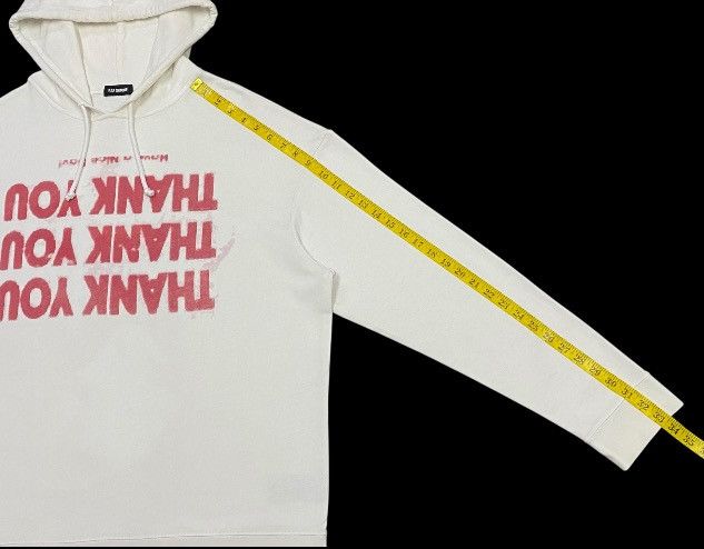 Raf Simons FW18 Raf Simons White Thank You Hoodie Size US L / EU 52-54 / 3 - 17 Thumbnail