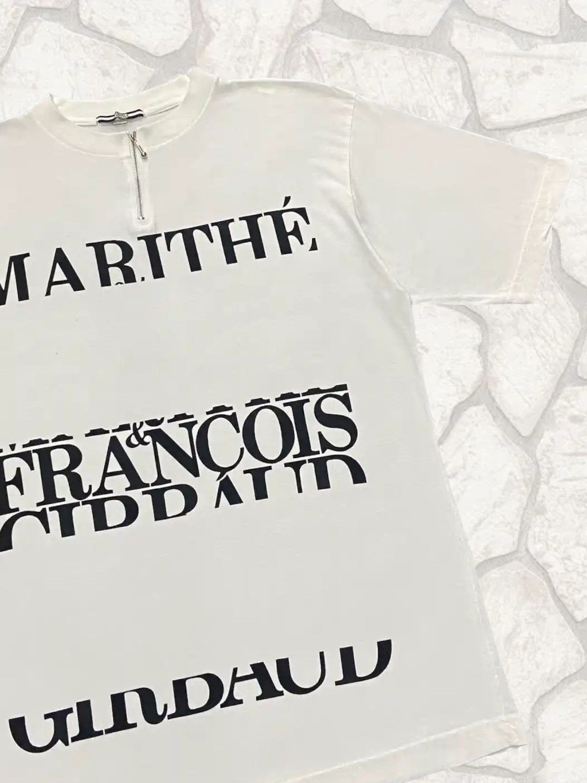 Marithe + Francois Girbaud × Vintage Vintage Marithe Francois Gibraud Zip Up Neck Tshirt Size US M / EU 48-50 / 2 - 4 Thumbnail