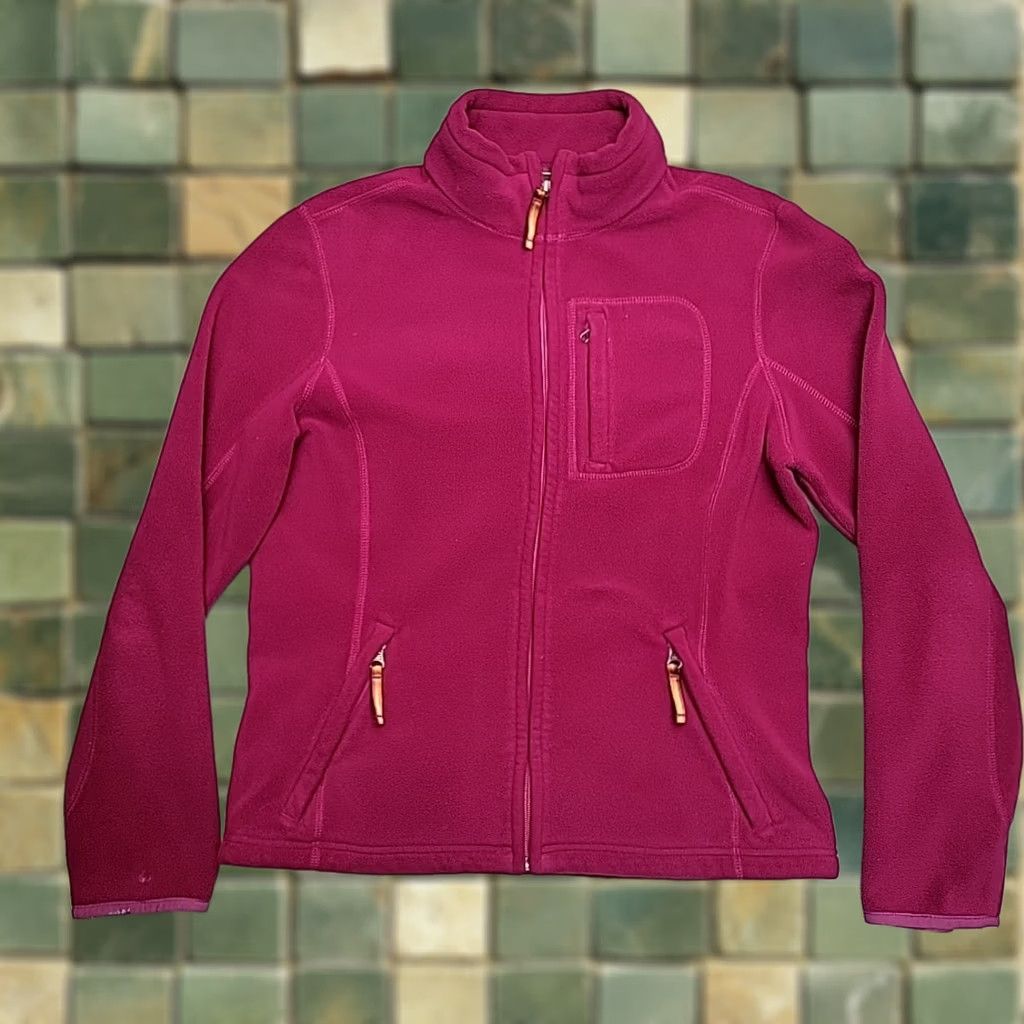 Eddie Bauer Eddie Bauer Sweater Jacket Womens M Fuchsia Full Zip Fleece 100% Polyester Windbreaker Casual Womens Size M / US 6-8 / IT 42-44 - 1 Thumbnail