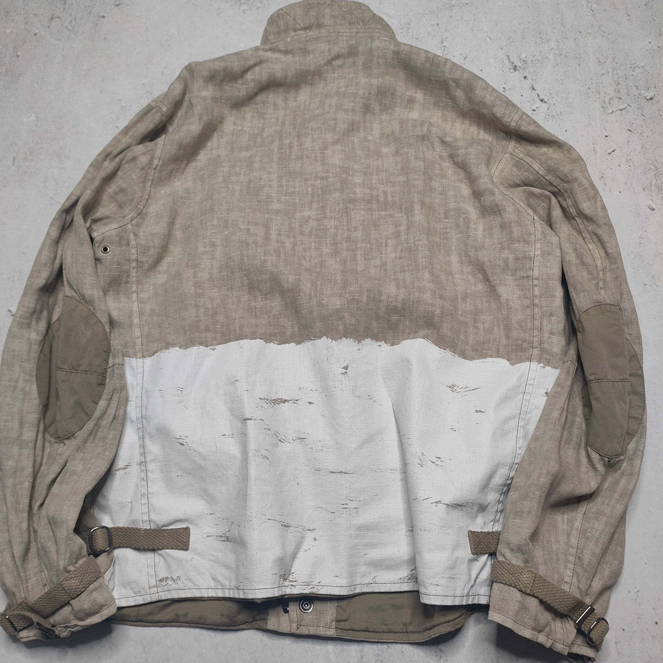 Emporio Armani Emporio armani vintage painted asymetrical linen jacket Size US L / EU 52-54 / 3 - 5 Thumbnail