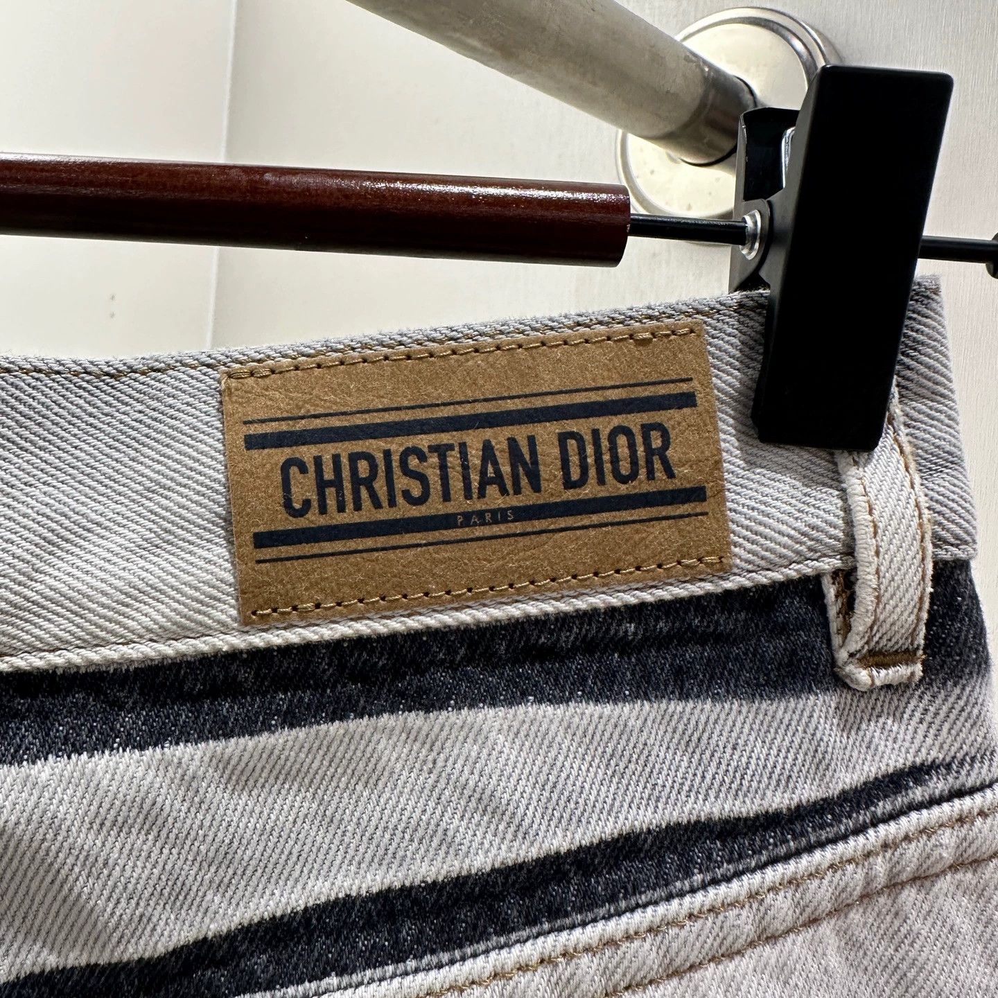 Christian Dior Monsieur Christian Dior may343 25 Leather Trim Washed Denim Jeans 32 Size US 32 / EU 48 - 6 Thumbnail