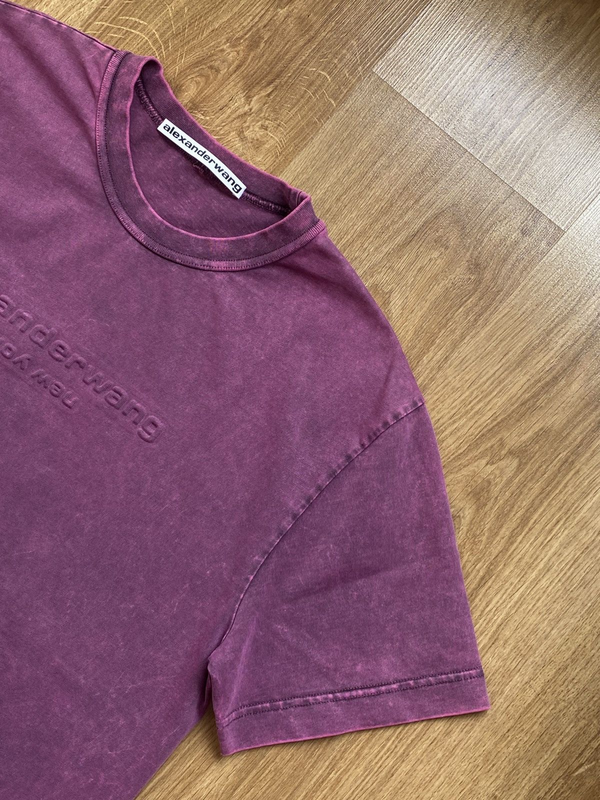 Alexander Wang Alexander Wang Logo T-Shirt / Tee / Top Purple Washed Size M Size US M / EU 48-50 / 2 - 3 Thumbnail