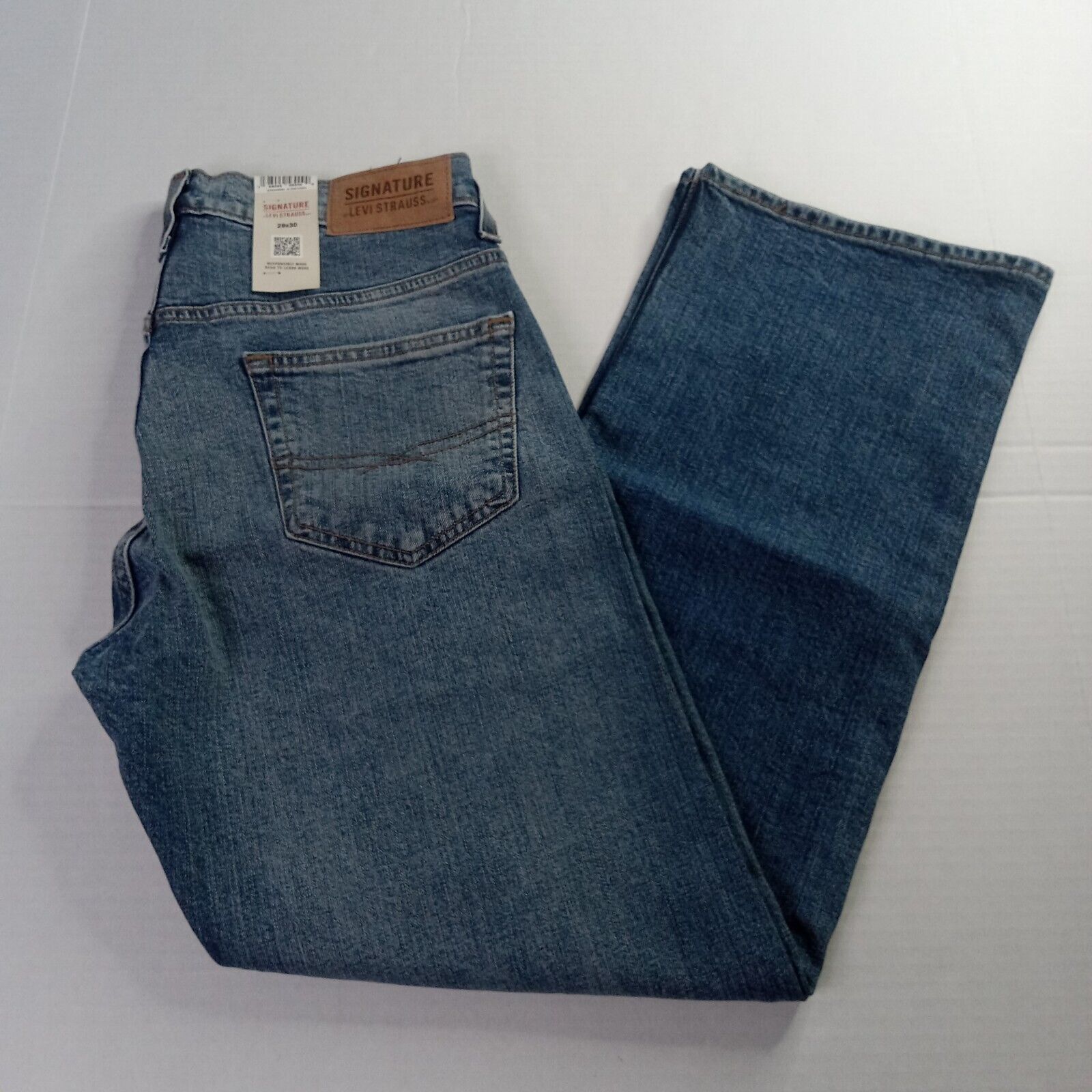 Levi's Signature By Levi's Loose Jeans Men's 29x30 Blue Denim Flex Size US 29 - 1 Thumbnail