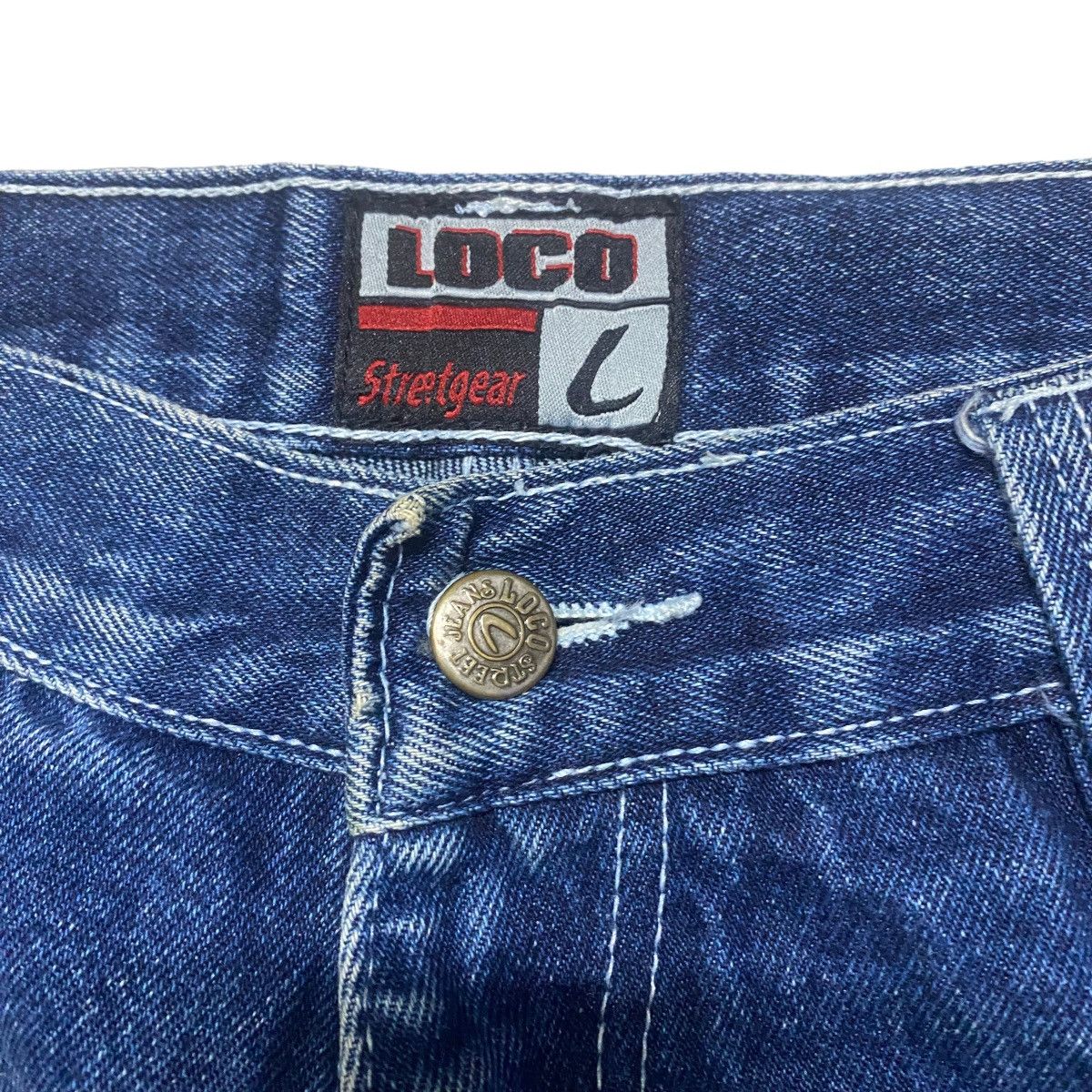 Vintage Vintage Y2K LOCO STREETGEAR Denim Baggy Pants Size US 35 - 6 Thumbnail