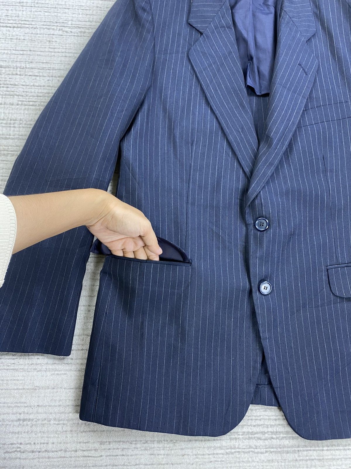 Christian Dior Monsieur × Japanese Brand Vintage Christian Dior Monsieur Striped Blazer Coat Jacket Size US M / EU 48-50 / 2 - 7 Thumbnail