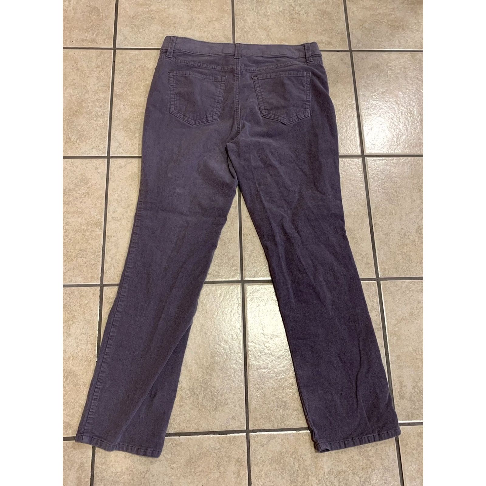 Vintage VINTAGE St. John's Bay Pants Gray Corduroy 10P Straight Leg Women's 31x28 Casual Workwear Slacking, 76424-1 Size 32" / US 10 / IT 46 - 7 Thumbnail