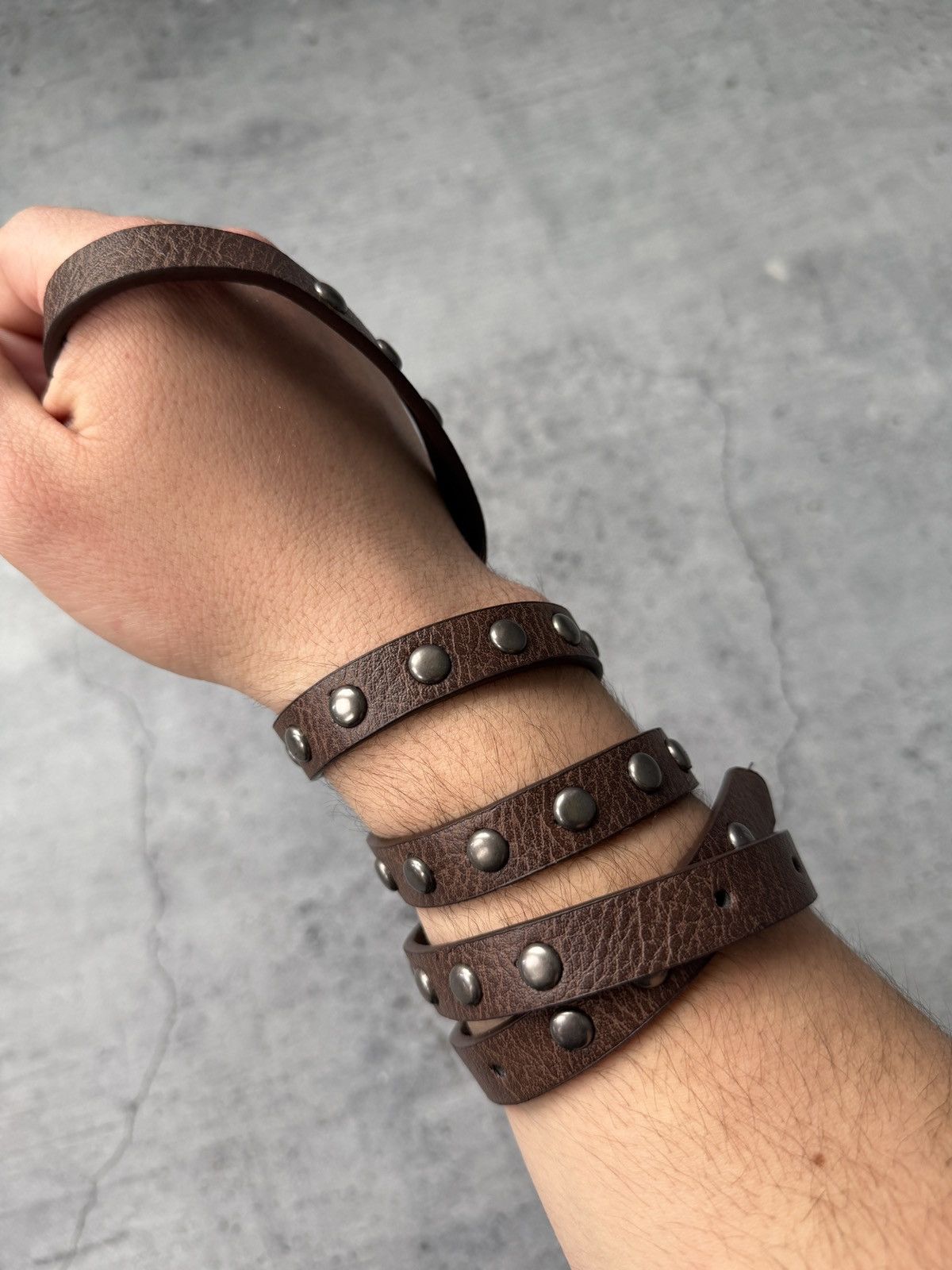 Number (N)ine 00ʼS NUMBER NINE STYLE JAPAN LEATHER Y2K BELT ARCHIVE BLACK Size ONE SIZE - 4 Thumbnail