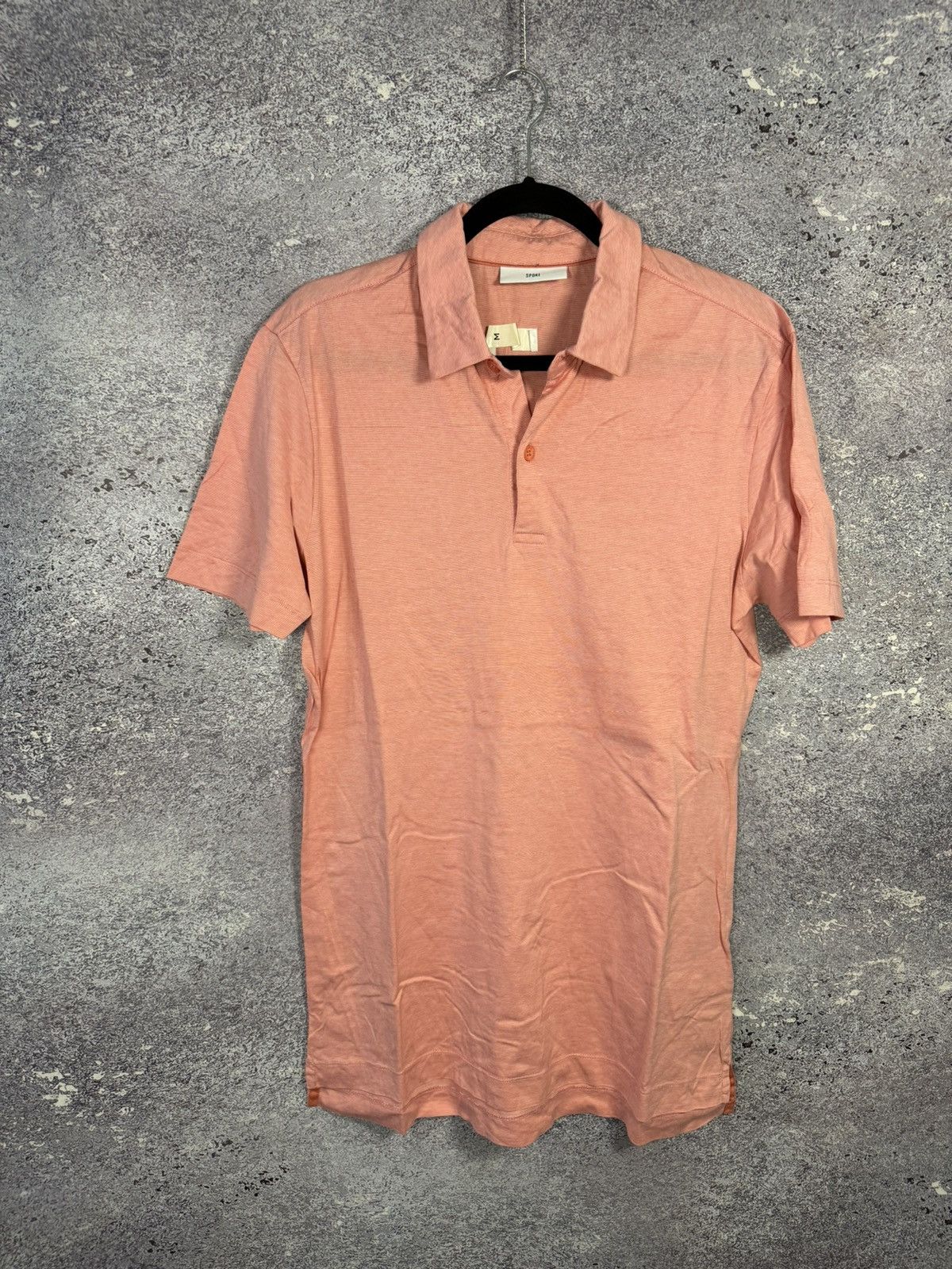 SPOKE Spoke London Polo Shirt Mens Rose Collar Stripes M size Size US M / EU 48-50 / 2 - 1 Thumbnail