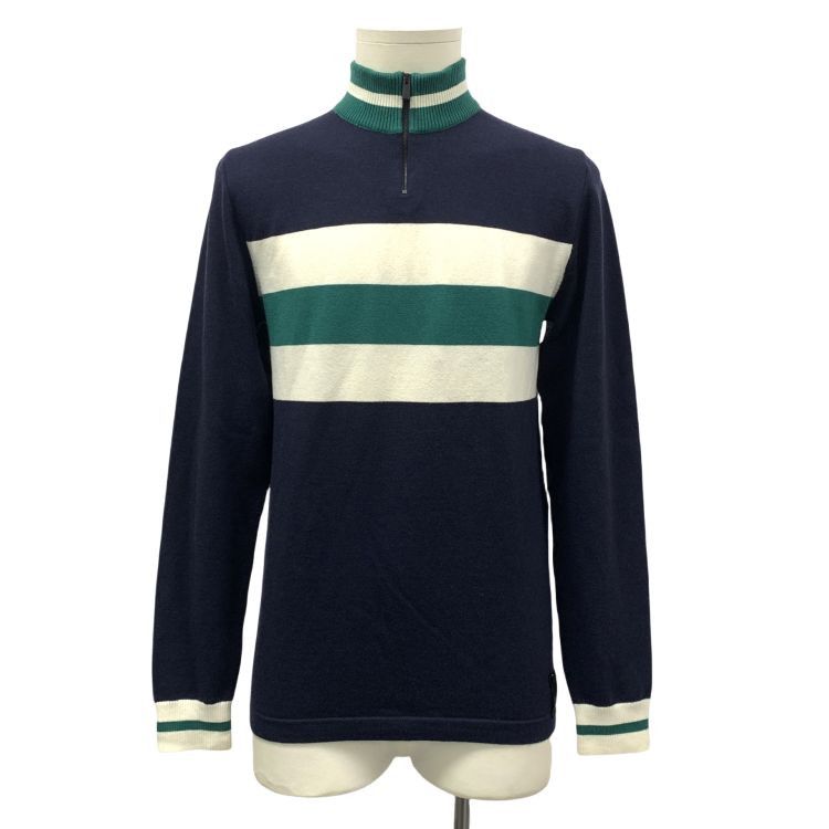 Fendi Fendi Striped Quarter-Zip Knit Sweater Size M Size US M / EU 48-50 / 2 - 1 Thumbnail