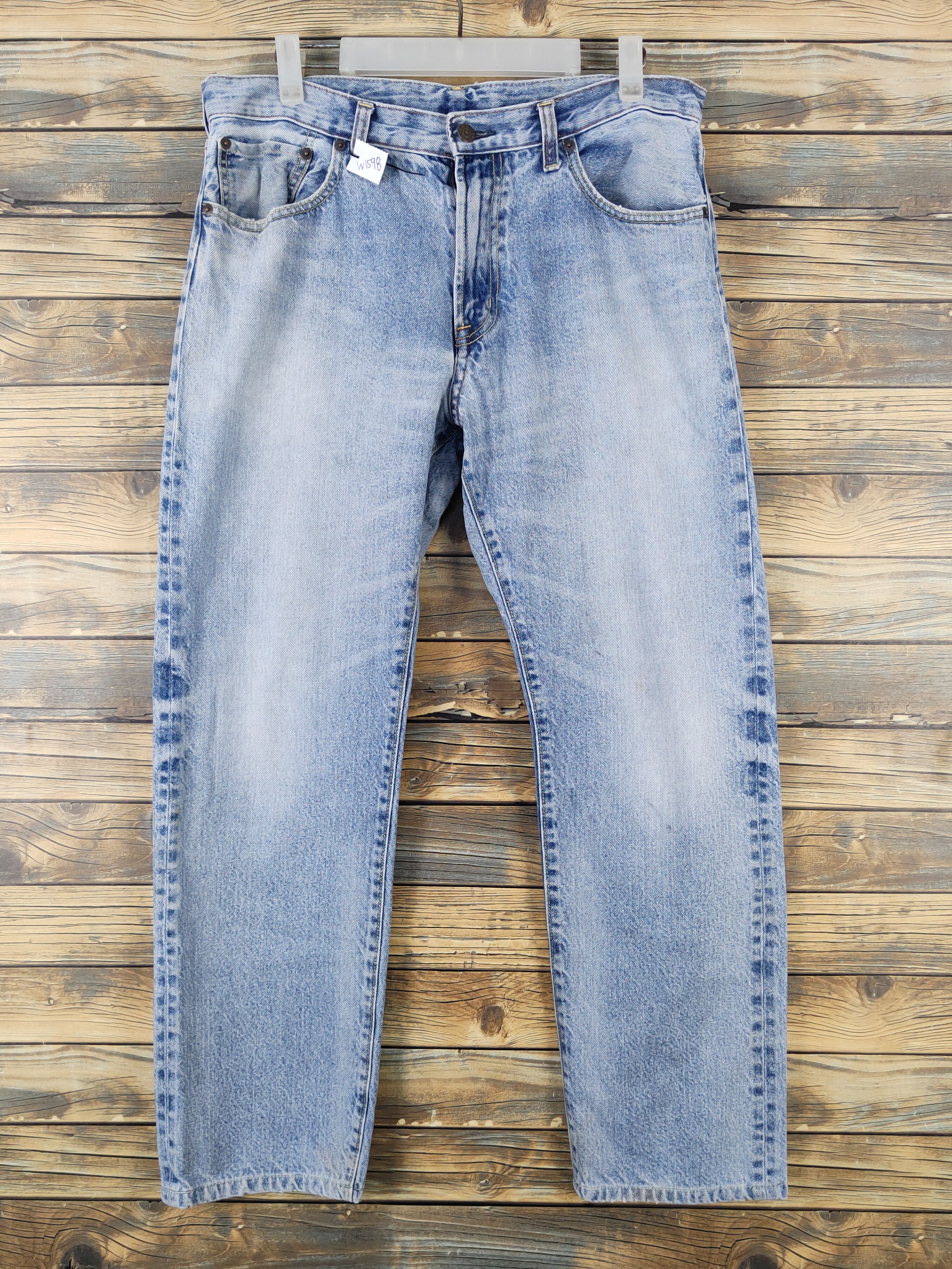 GU GU Light Blue Distressed Ripped denim Jeans #W1598 Size US 32 / EU 48 - 1 Thumbnail
