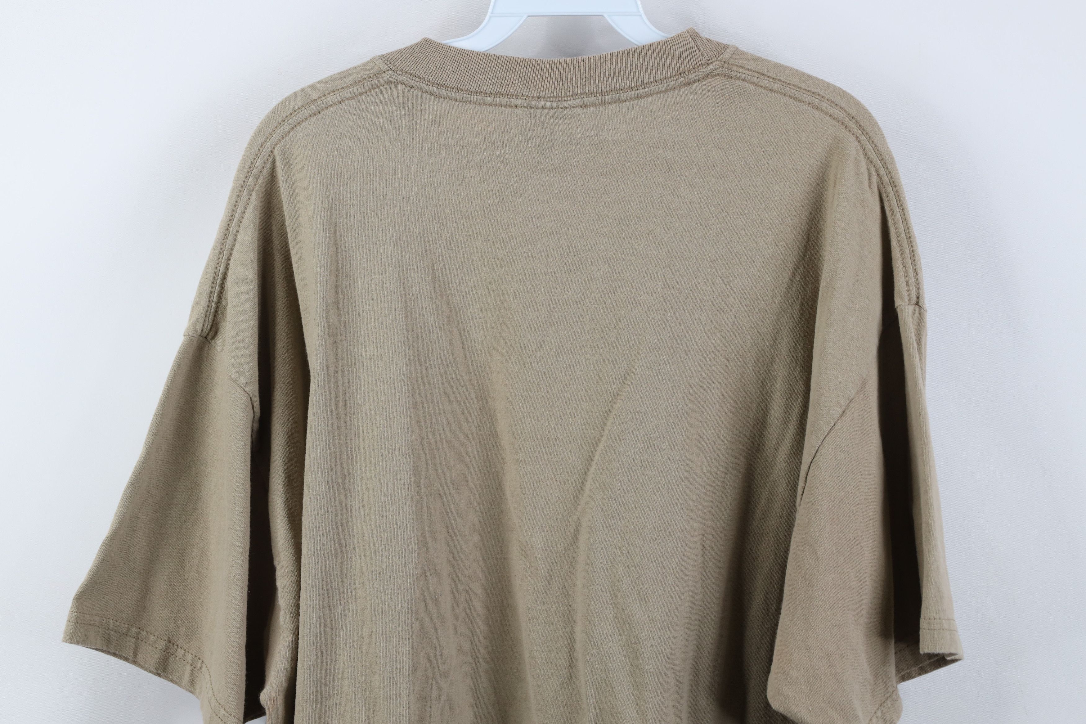 Vintage Vintage 90s Streetwear Blank Cotton Short Sleeve T-Shirt Tan Size US XXL / EU 58 / 5 - 14 Thumbnail