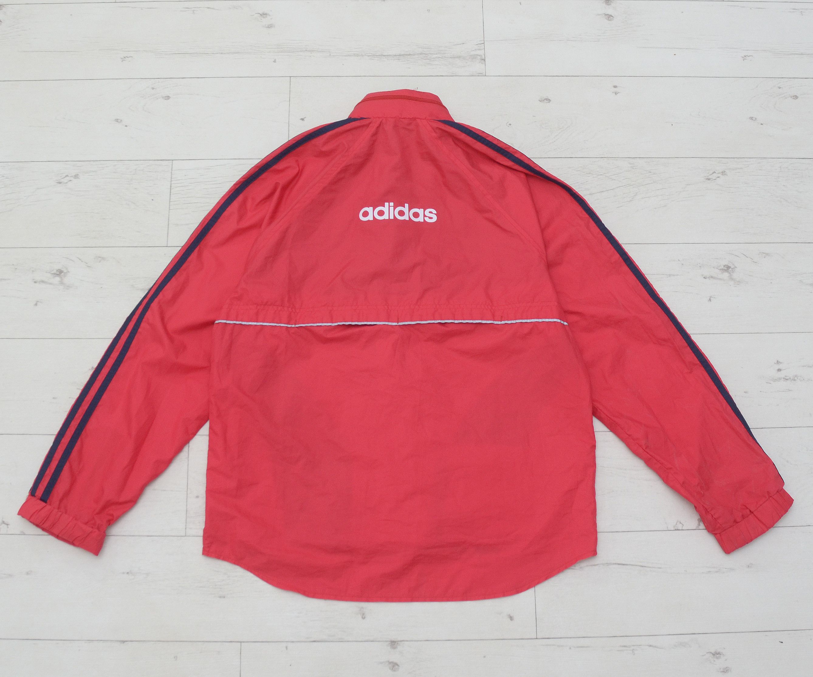 Adidas × Vintage Vintage 90's Adidas Windbreaker Lightweight Nylon Jacket Size US S / EU 44-46 / 1 - 8 Thumbnail