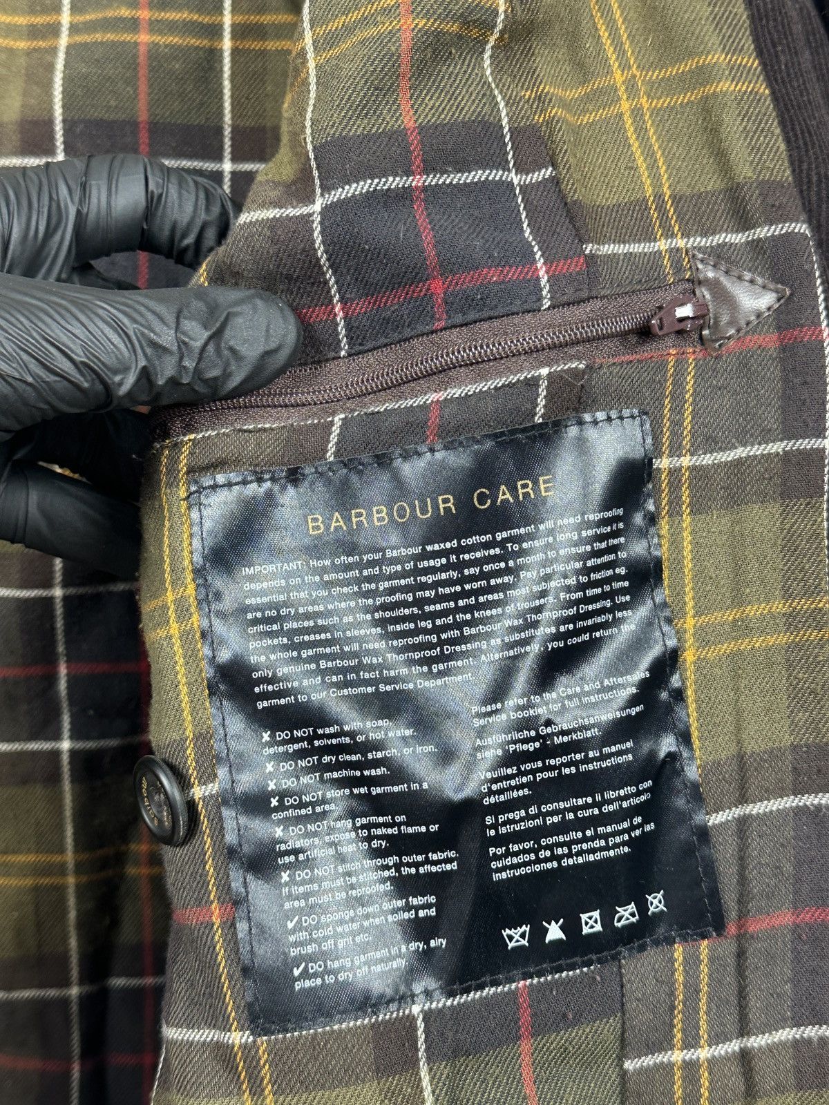 Barbour Double Breasted Brown Waxed Coat Jacket