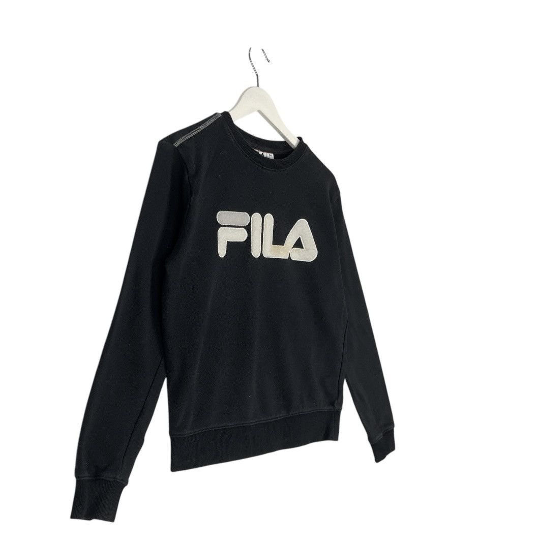 Designer × Vintage Vintage Hoodie/ sweater Fila spellout sweatshirt arge black Size US S / EU 44-46 / 1 - 3 Thumbnail