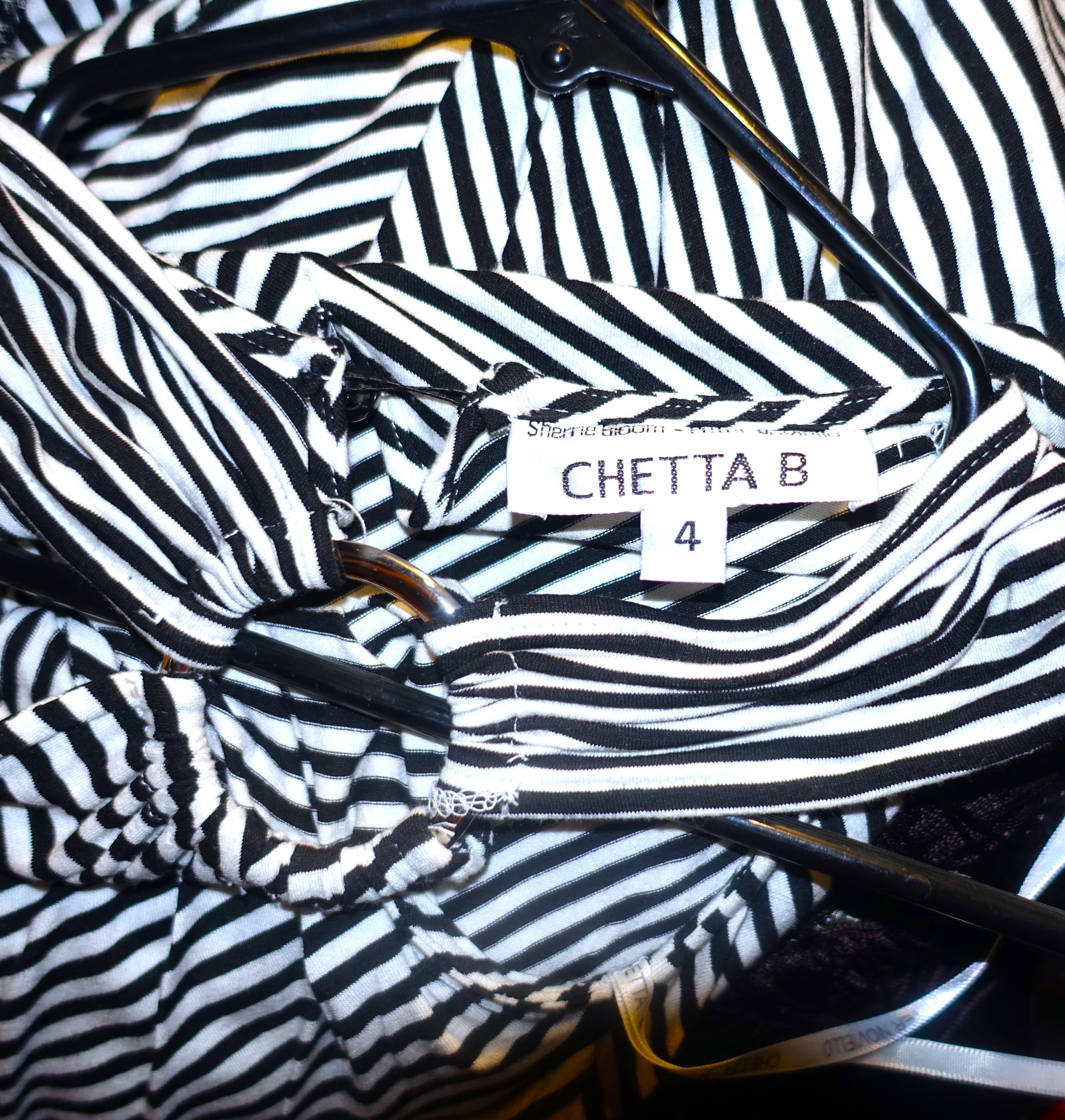 Vintage Vintage Chetta B Black White Striped Dress 4 Size S / US 4 / IT 40 - 7 Thumbnail